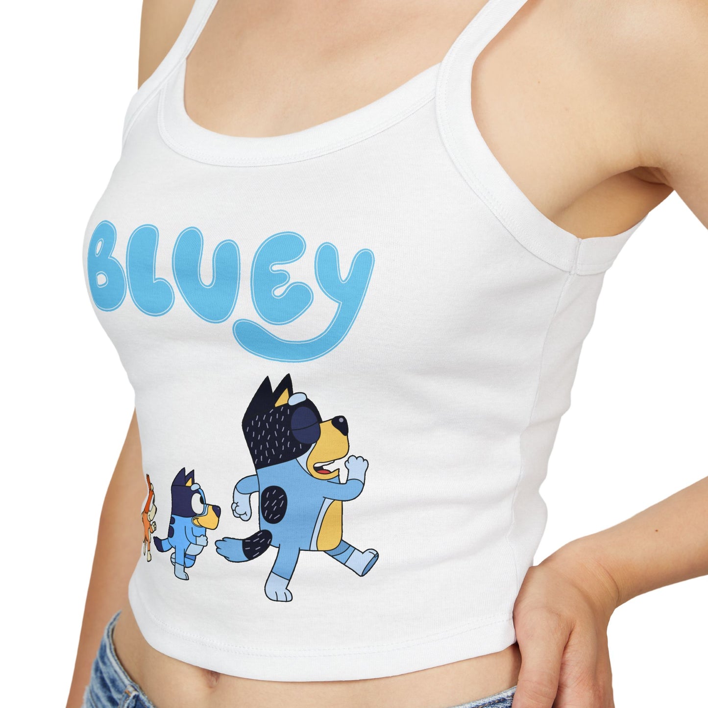 Princess Grace Bluey Themed Women's Spaghetti Strap Tank Top Playful & Fun