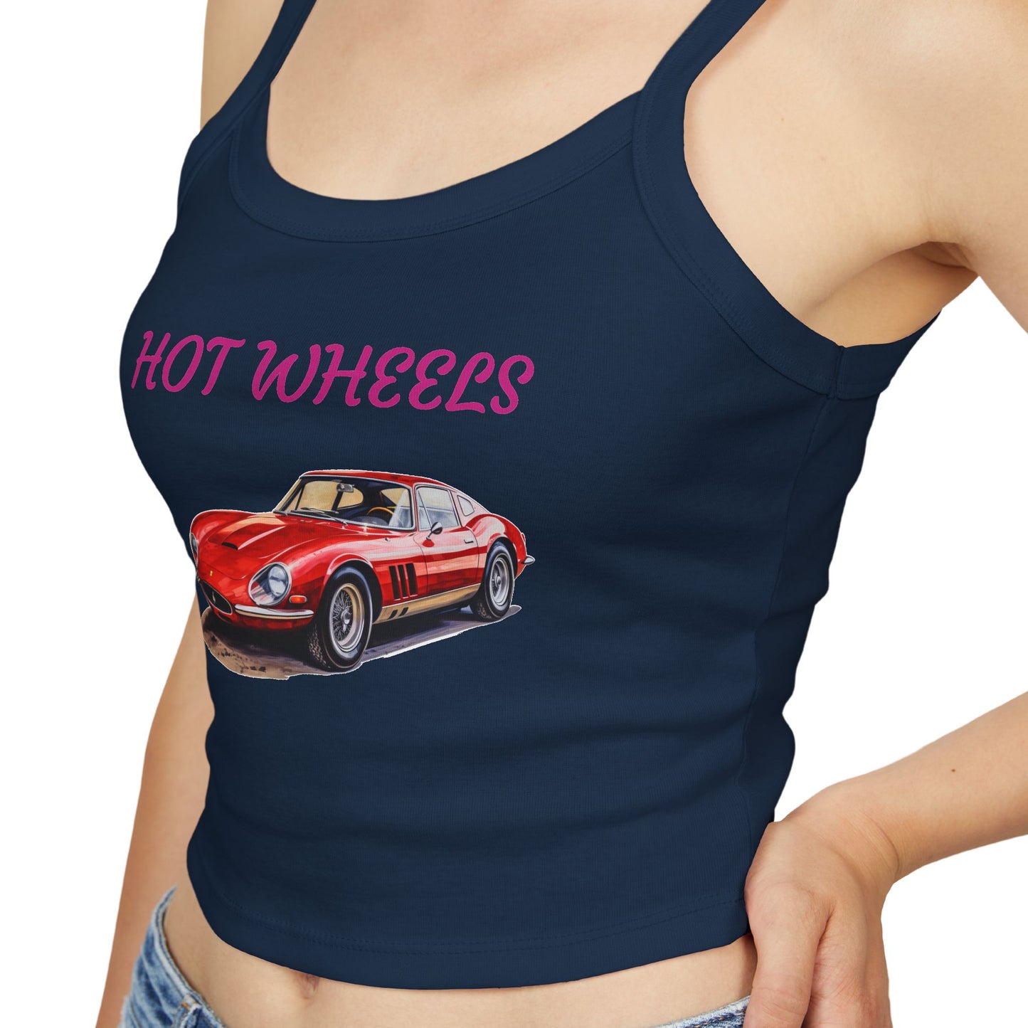 Princess Grace Hot Wheels Women's Spaghetti Strap Tank Top Retro Car Graphic Tee