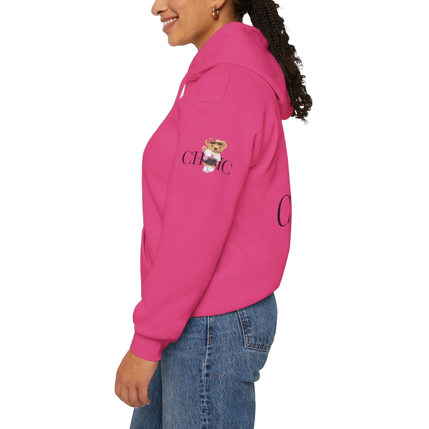 Princess Grace Chic Style Bear Unisex Hooded Sweatshirt Cute and Cozy Fashion
