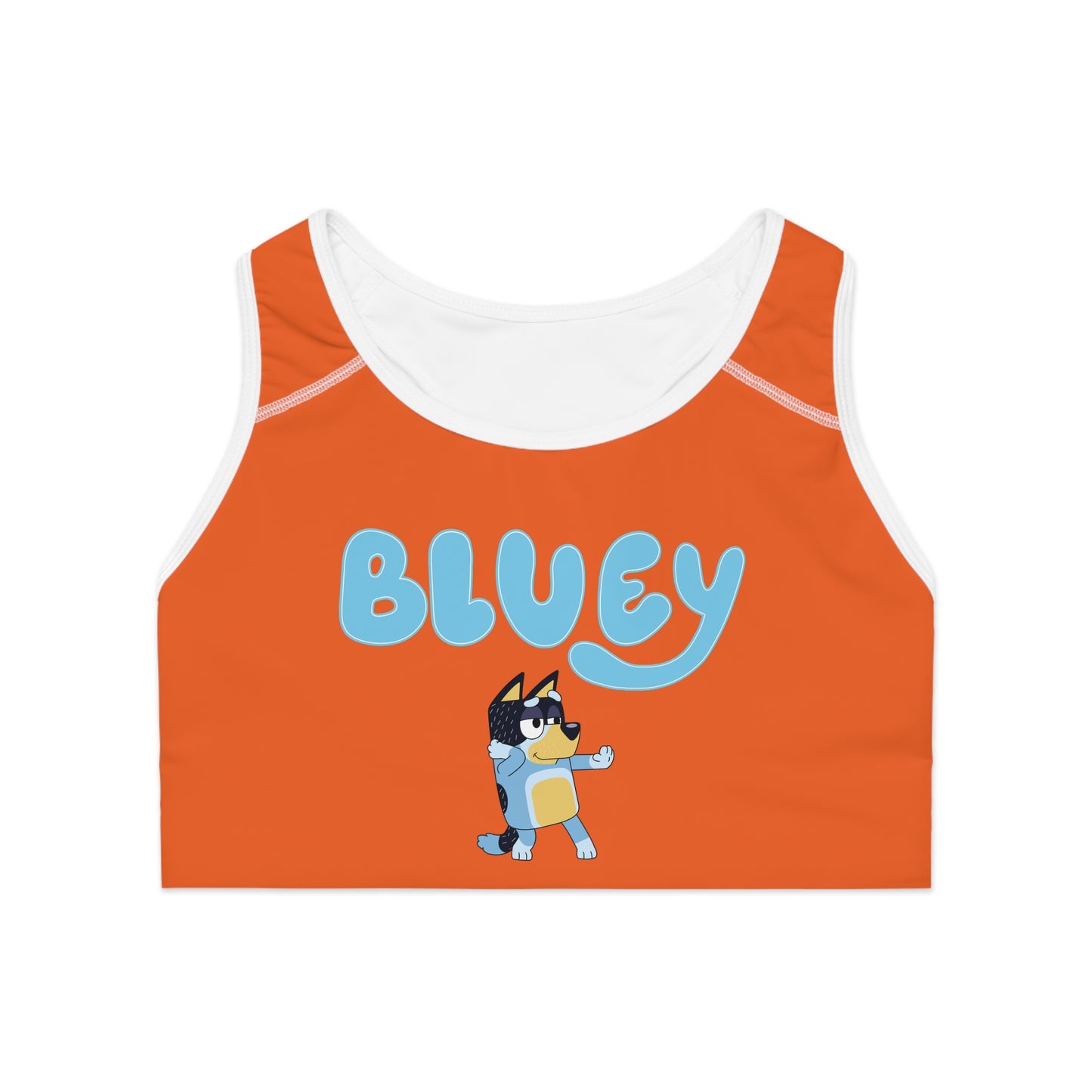 Princess Grace Bluey Inspired Sports Bra  Fun & Comfortable Workout Gear