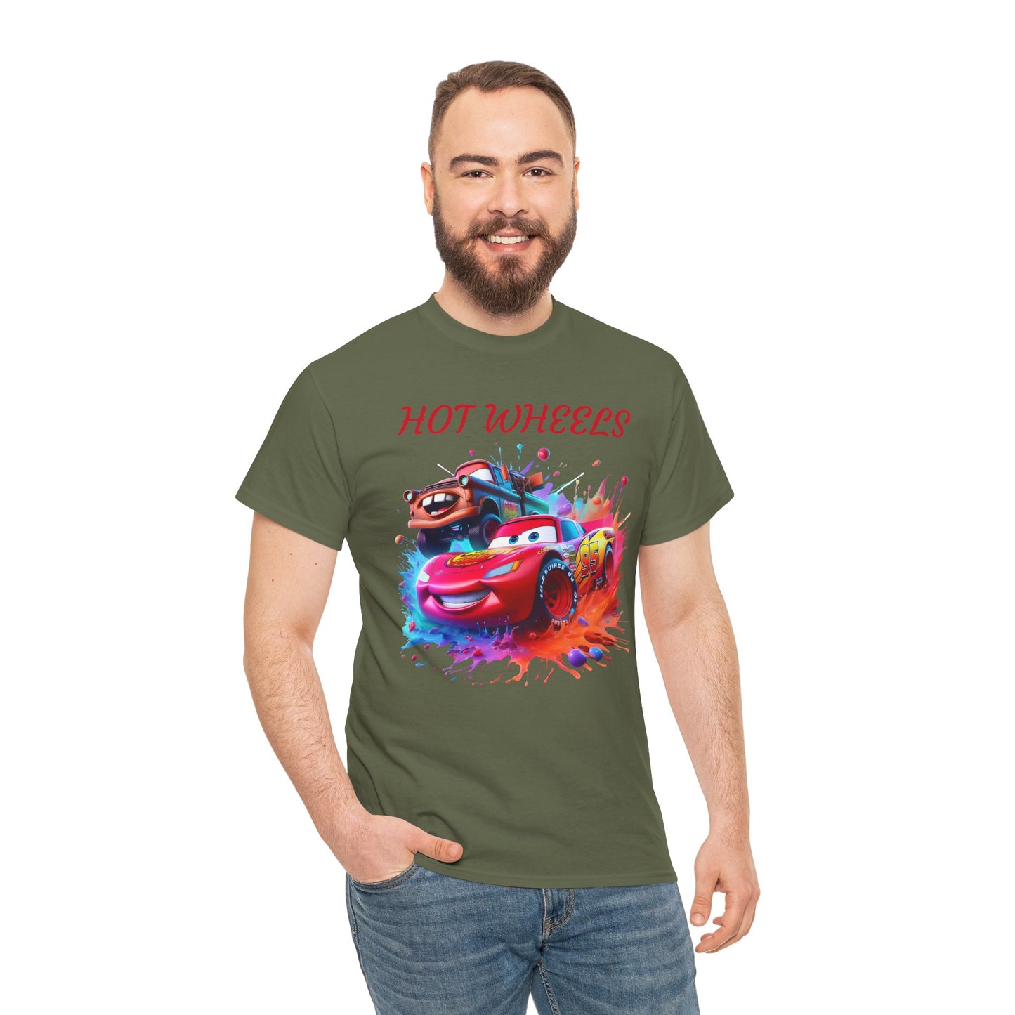 Princess Grace Cool Cars Unisex Heavy Cotton Tee Hot Wheels Graphic Tee for Kids and Adults