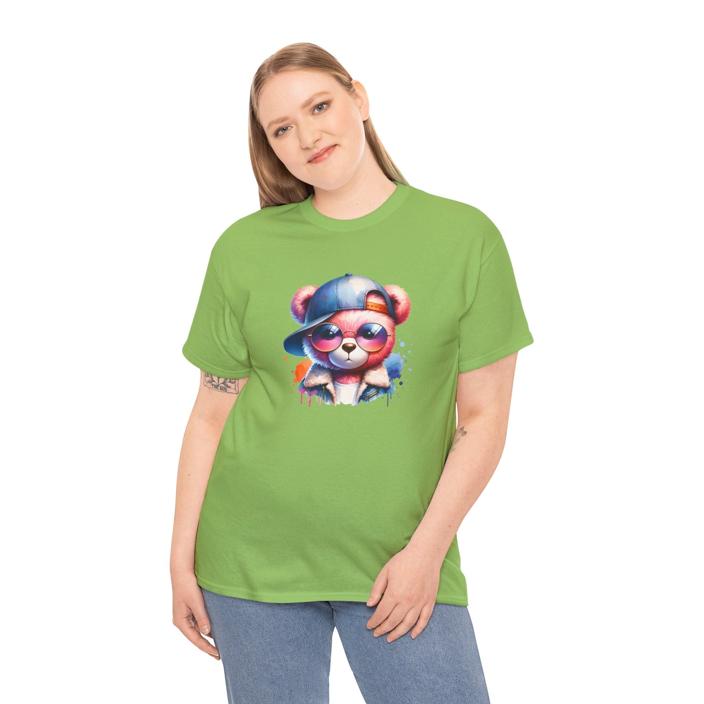 Princess Grace Cool Bear Graphic Unisex Heavy Cotton Tee Trendy Streetwear T-Shirt
