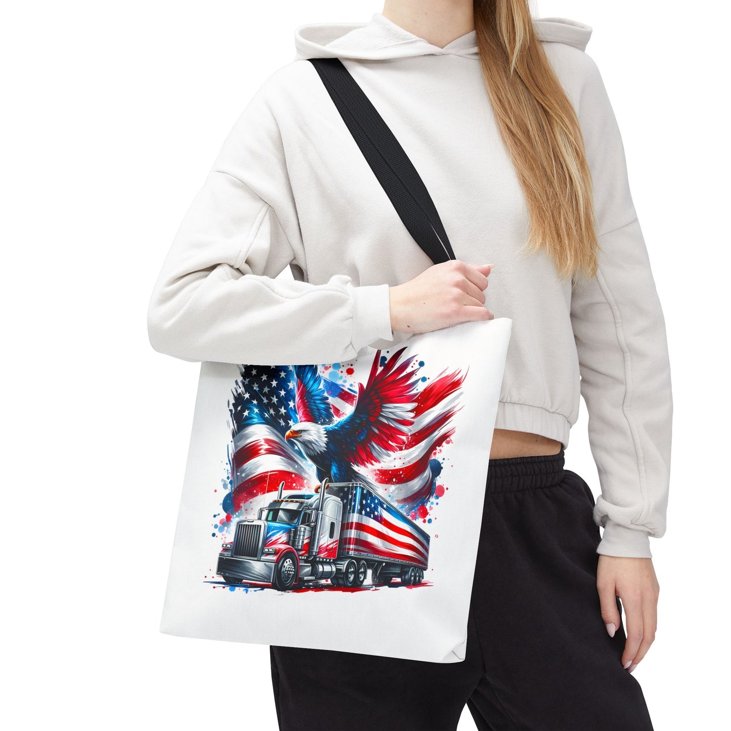 Princess Grace Patriotic Eagle Tote Bag American Flag Design