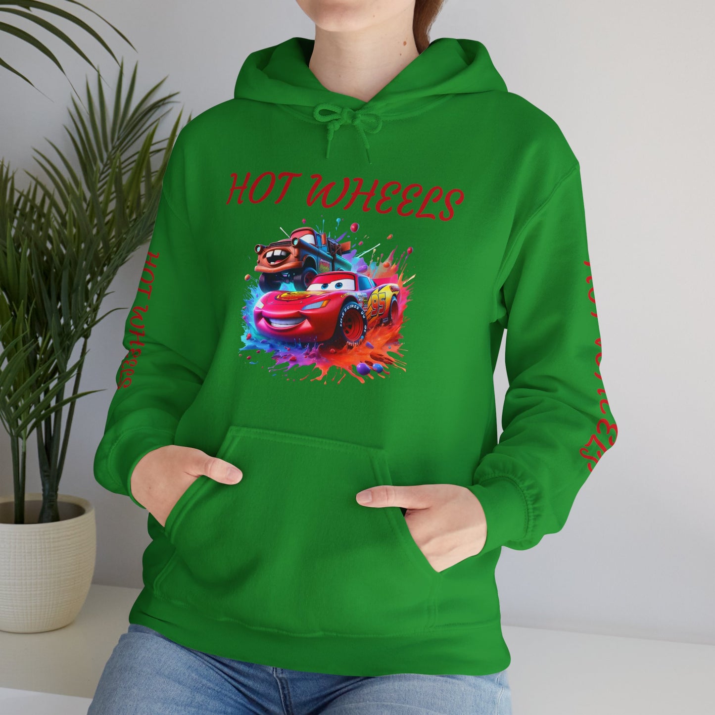 Princess Grace Hot Wheels Unisex Hoodie Retro Racing Design for Kids and Car Enthusiasts