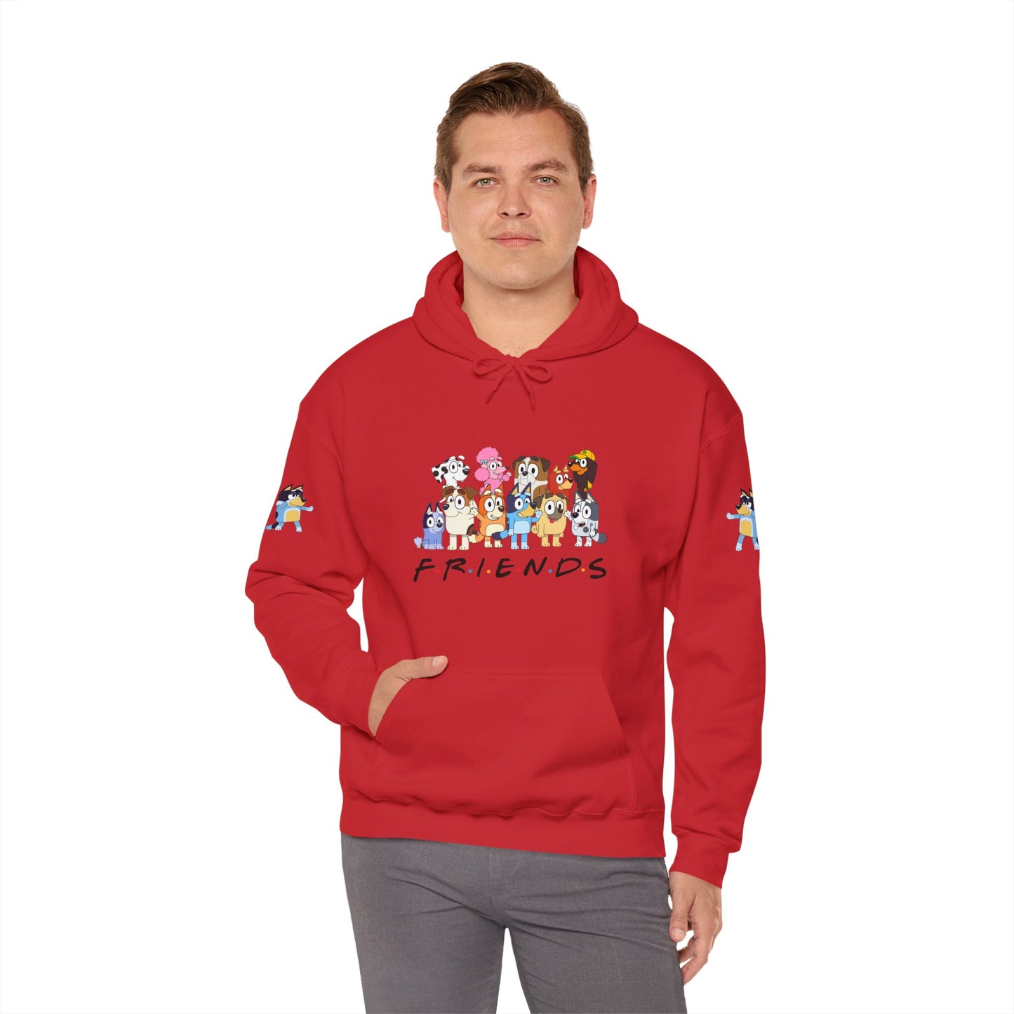 Princess Grace Bluey Unisex Heavy Blend Hooded Sweatshirt 'Friends' Cartoon Design