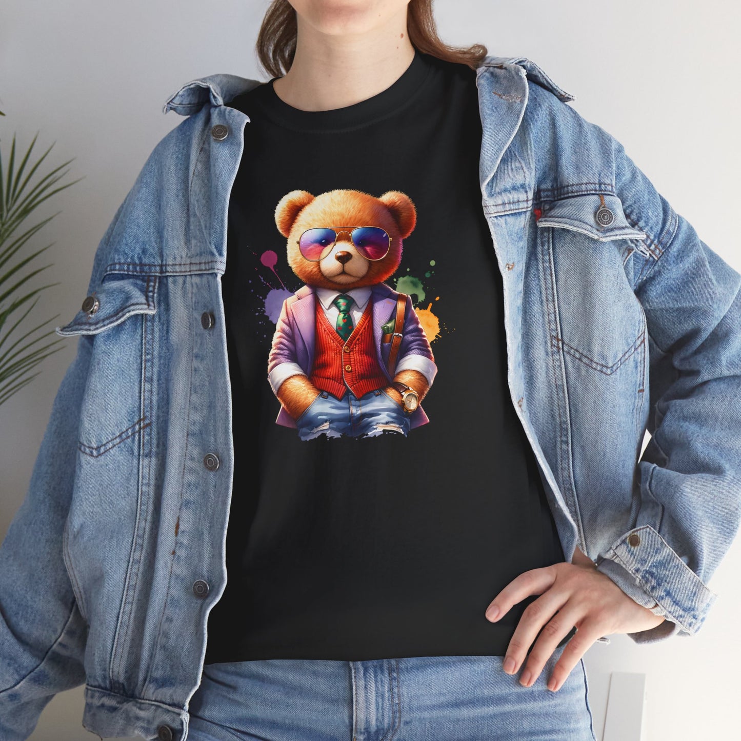 Princess Grace Trendy Teddy Bear Graphic Unisex Heavy Cotton Tee