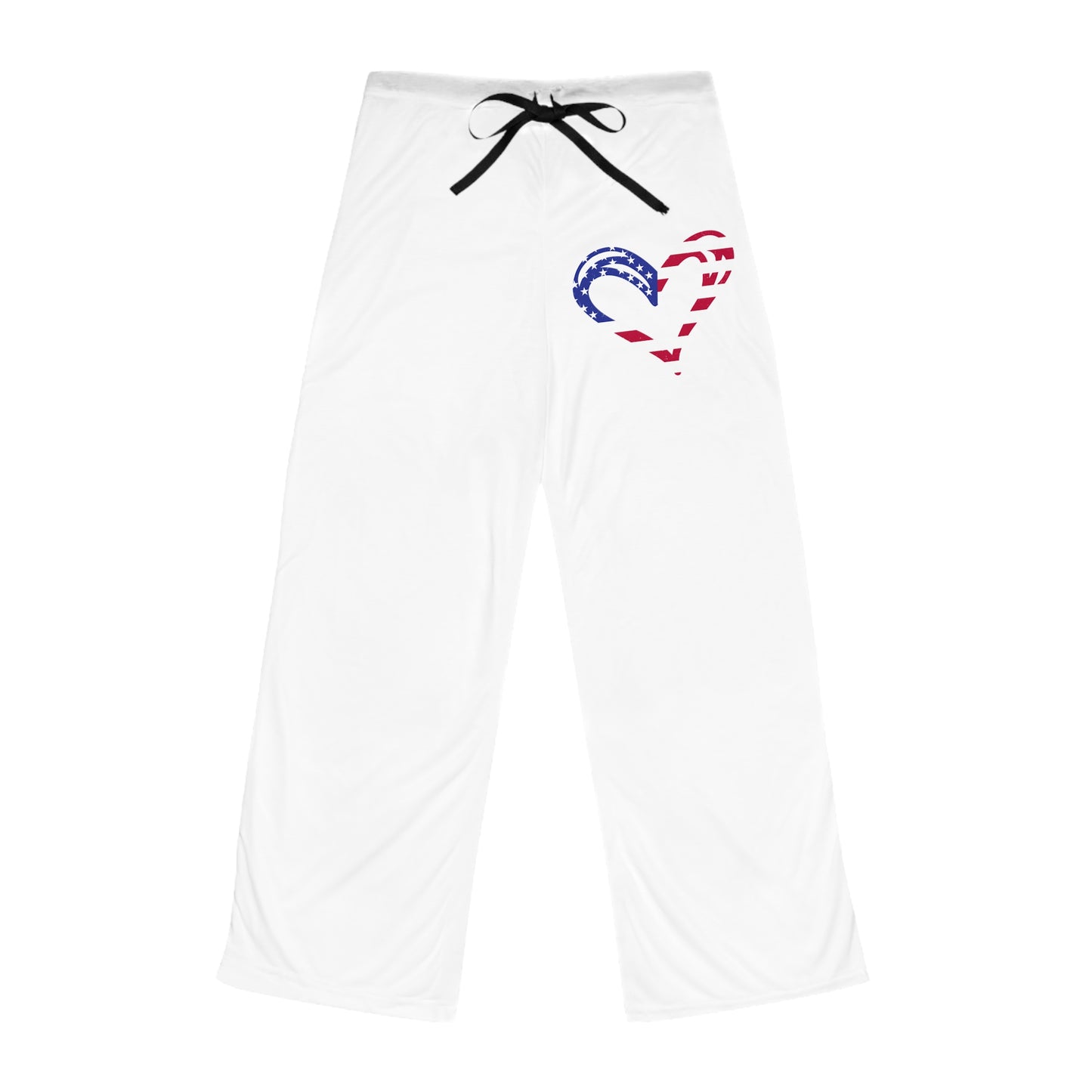 Princess Grace Cozy Patriotic Pajama Pants with Heart Design