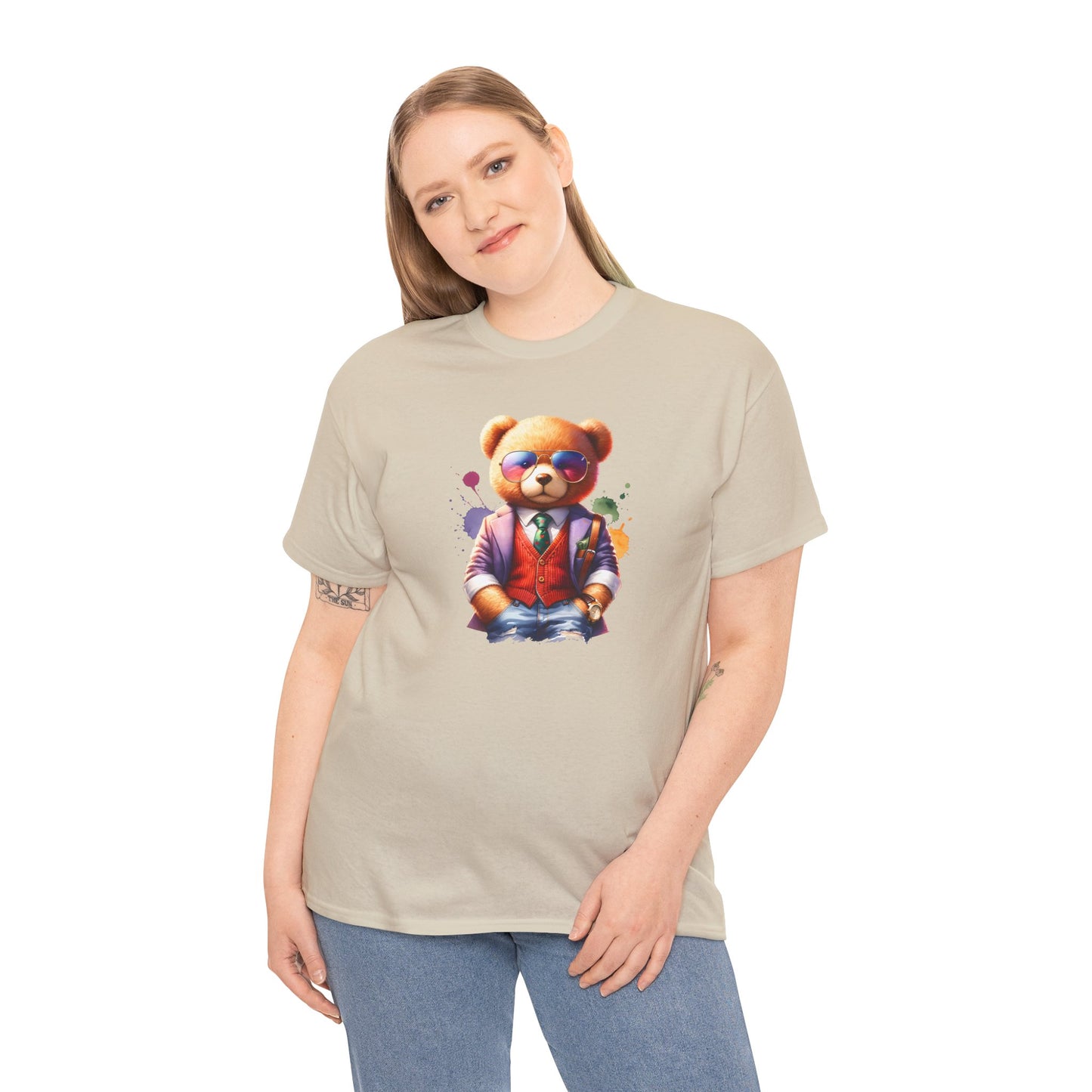 Princess Grace Trendy Teddy Bear Graphic Unisex Heavy Cotton Tee