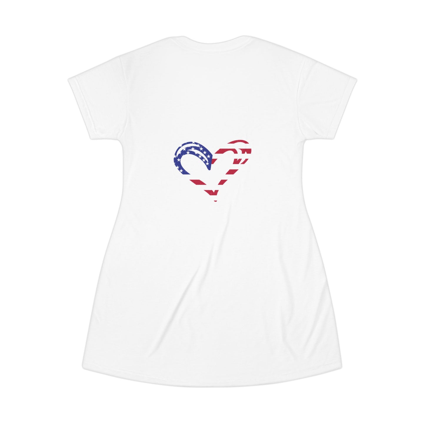 Princess Grace Patriotic Eagle T-Shirt Dress Perfect for Independence Day Celebrations