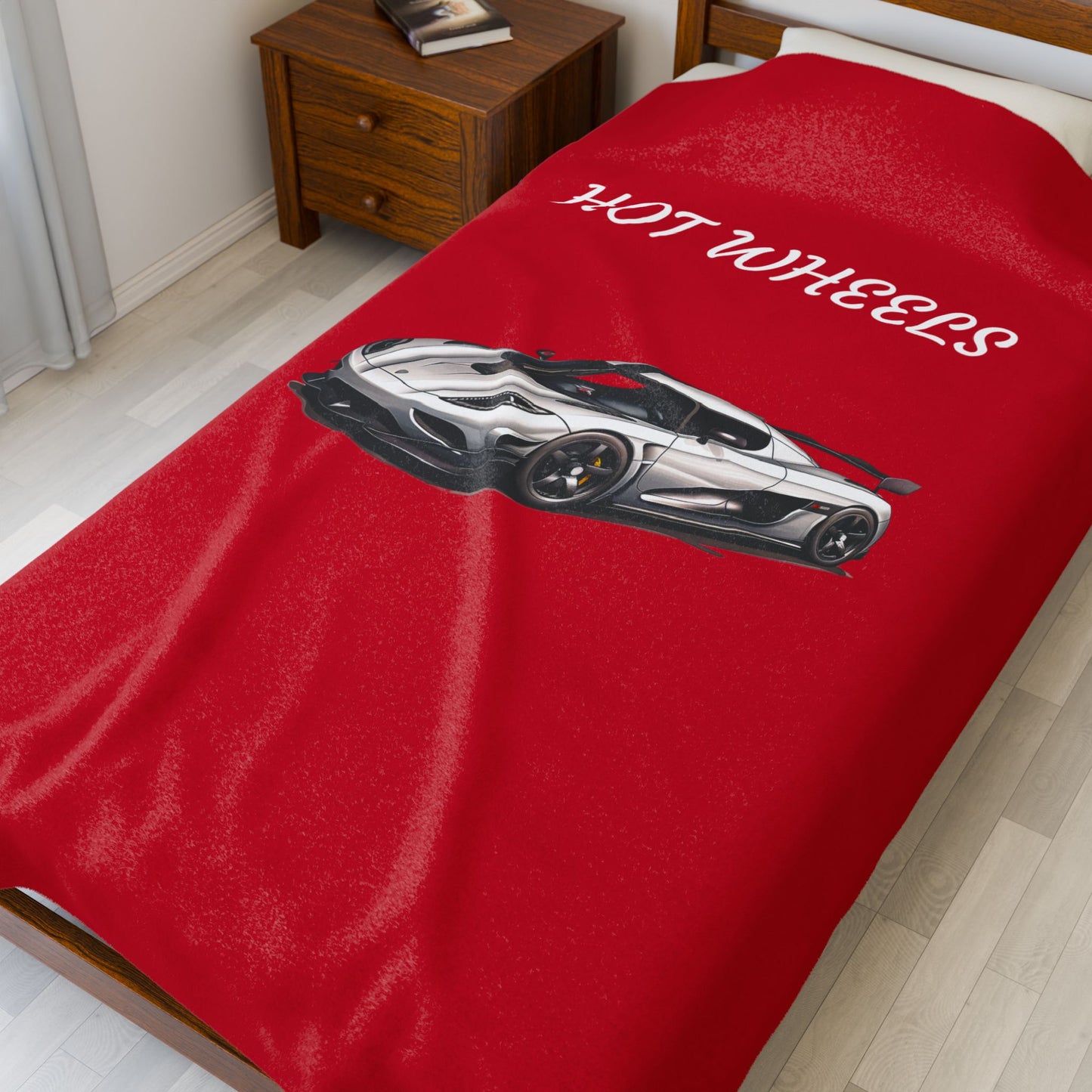 Princess Grace Hot Wheels Velveteen Plush Blanket for Car Lovers