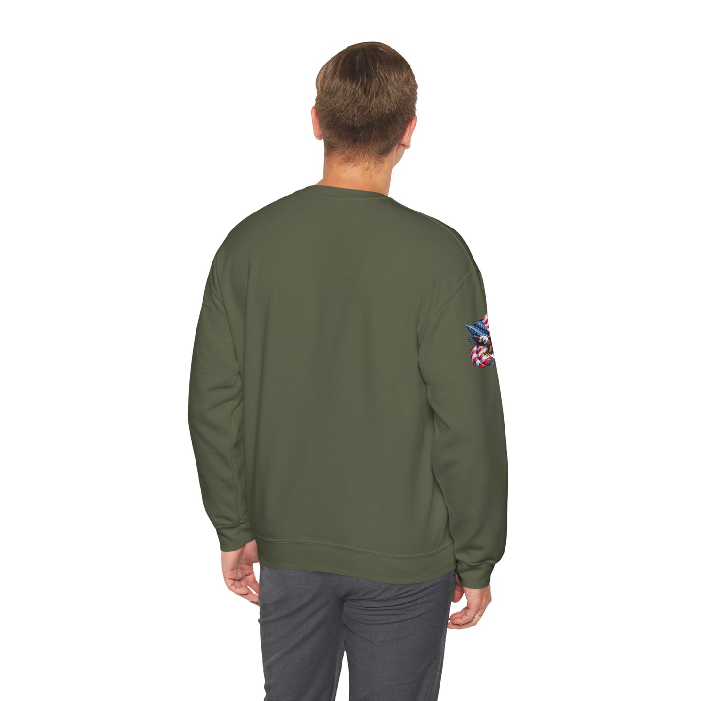 Princess Grace Patriotic Eagle Crewneck Sweatshirt Unisex Heavy Blend Perfect for Independence Day and Memorial Day