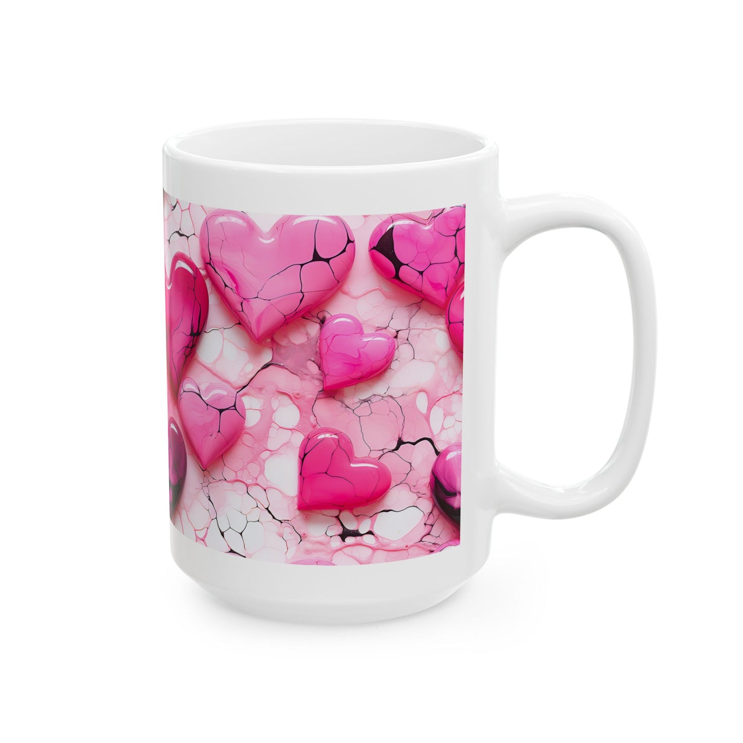 Princess Grace Heart Design Ceramic Mug Colorful Love Theme for Coffee & Gifts