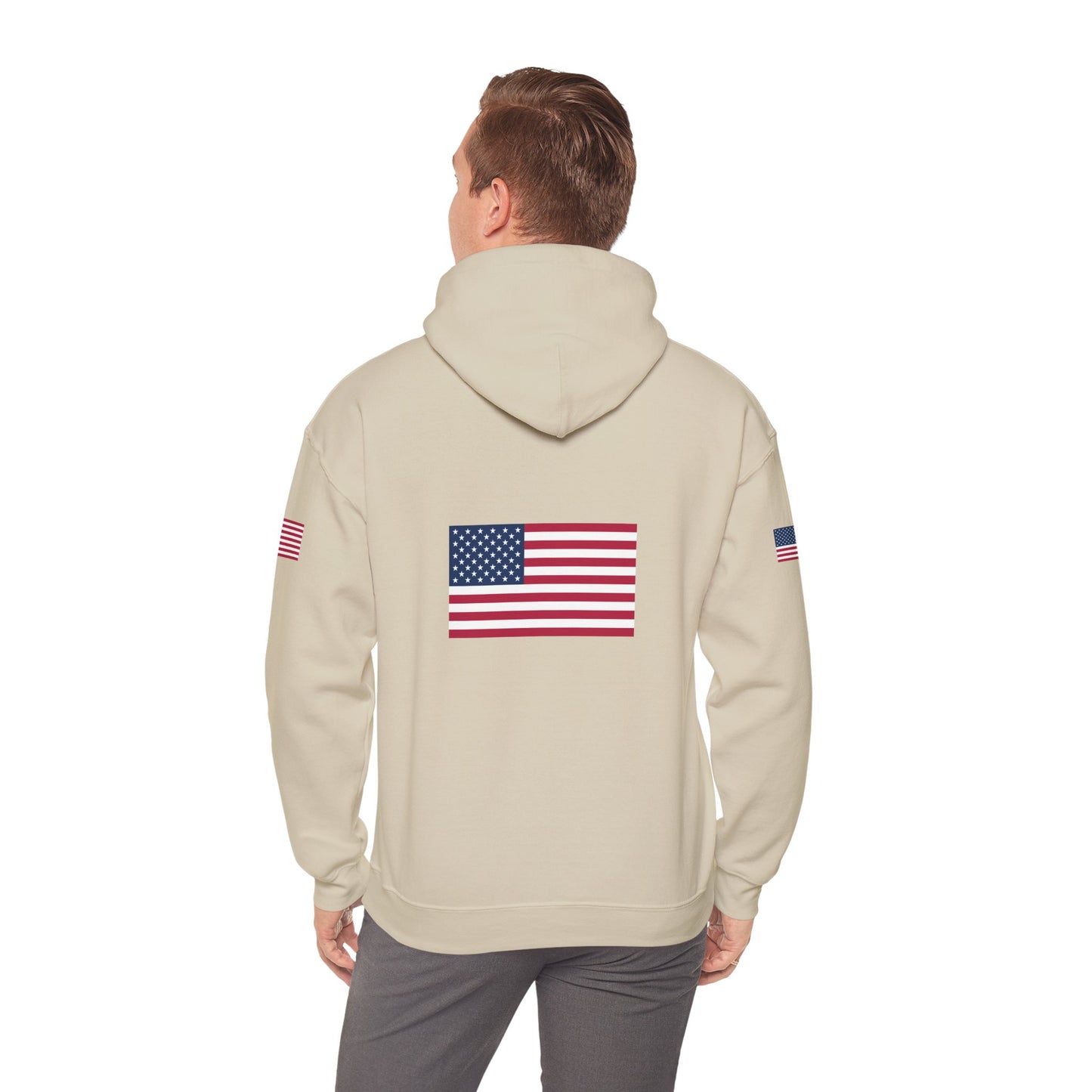 Princess Grace Patriotic American Flag Hoodie Unisex Heavy Blend Sweatshirt