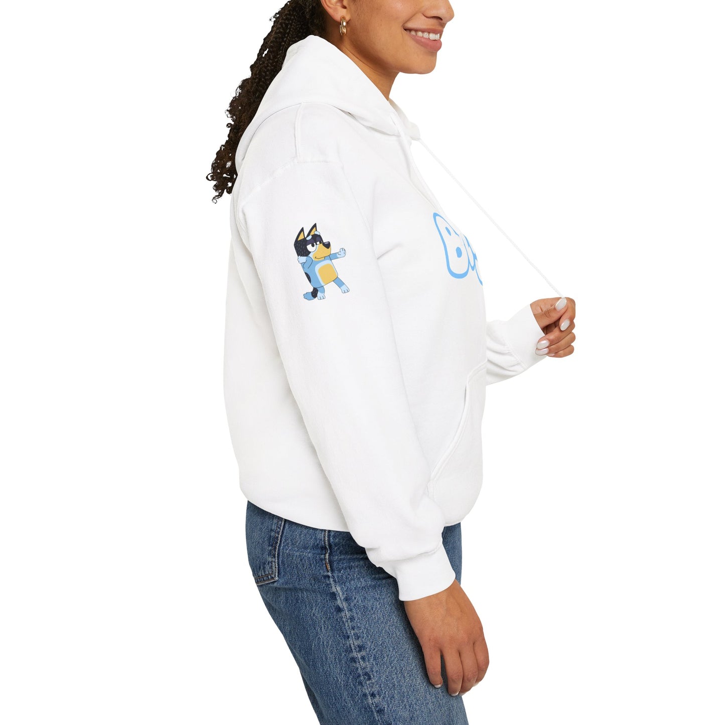 Princess Grace Bluey Unisex Heavy Blend Hoodie Cozy Cartoon Sweatshirt for Kids & Adults