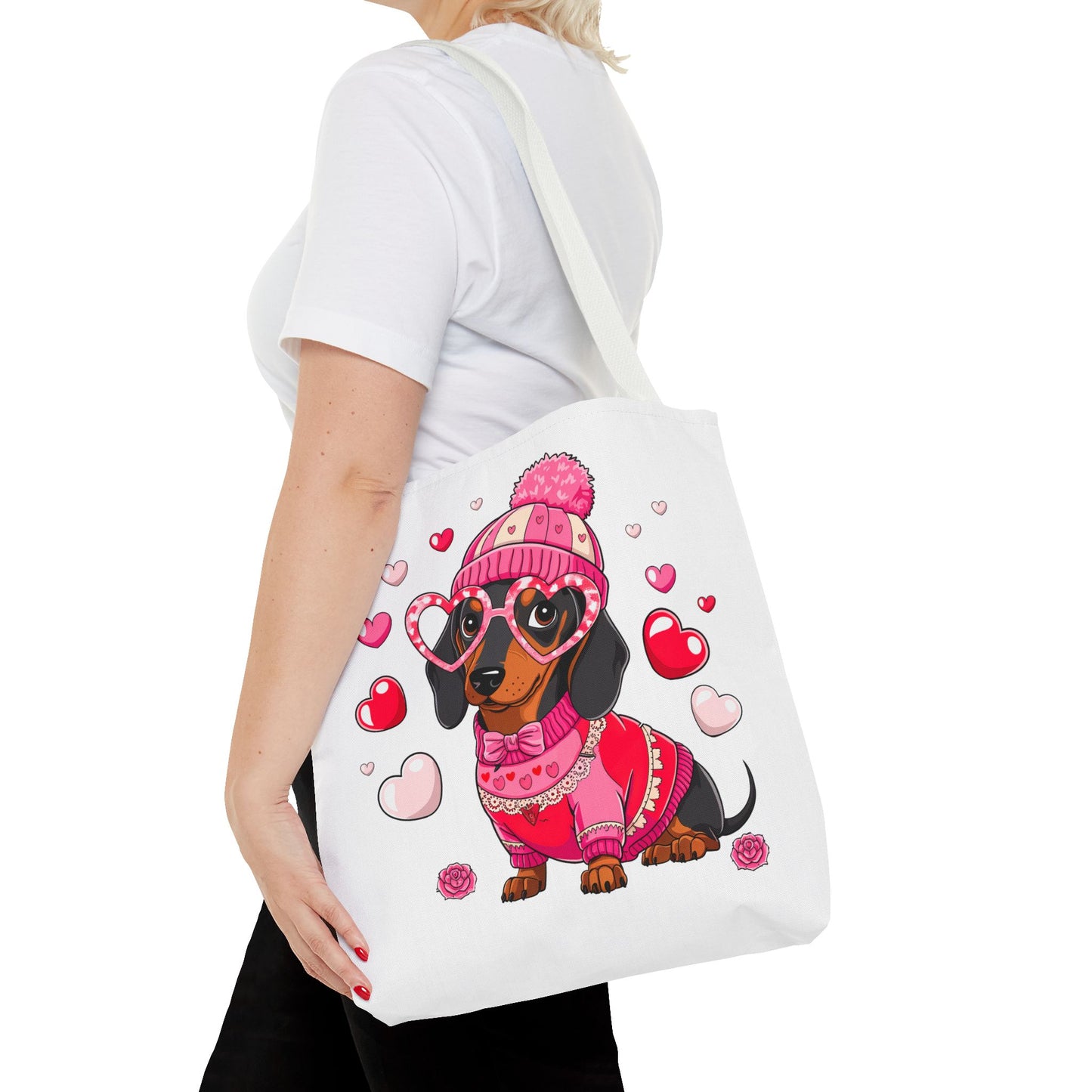 Princess Grace Cute Dog Love Tote Bag Perfect Gift for Dog Lovers on Valentine's Day
