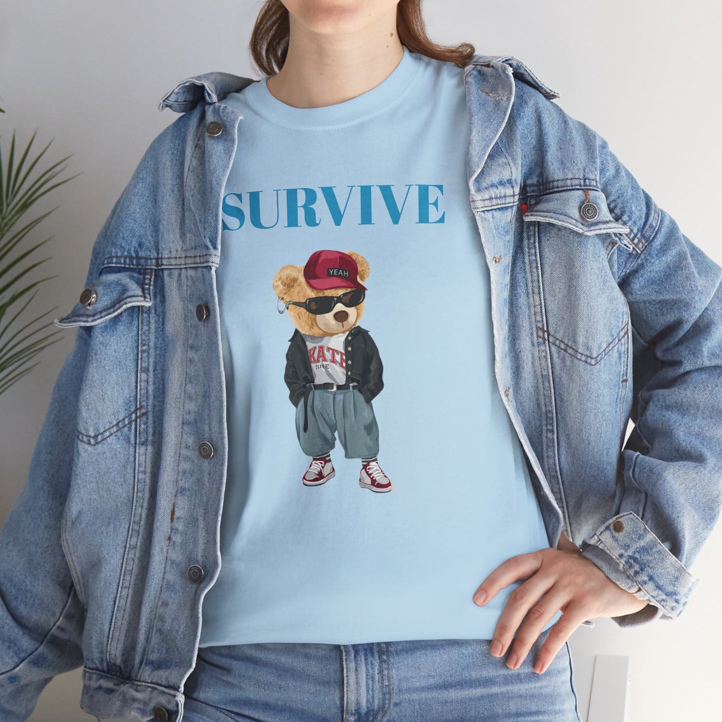Princess Grace Survive Graphic Unisex Heavy Cotton Tee Trendy Streetwear Style
