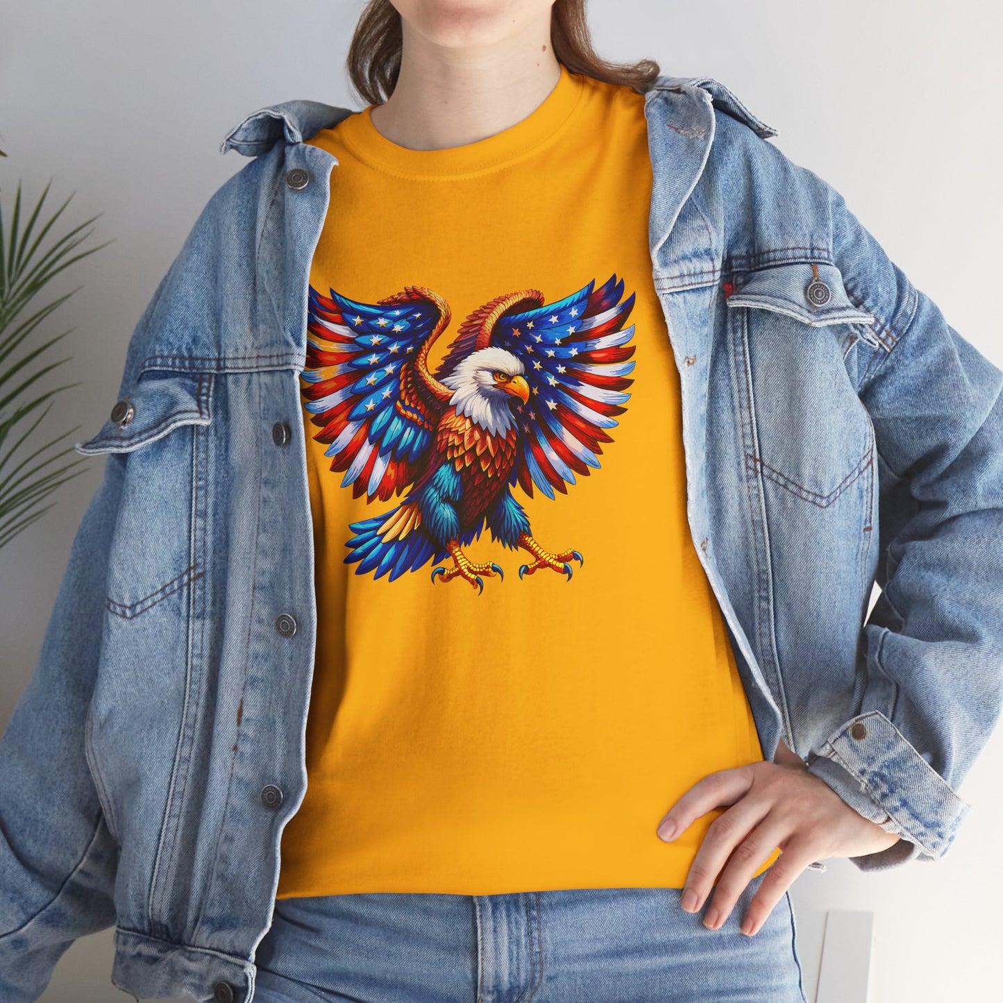 Princess Grace Patriotic Eagle Graphic Tee Unisex Heavy Cotton T-Shirt