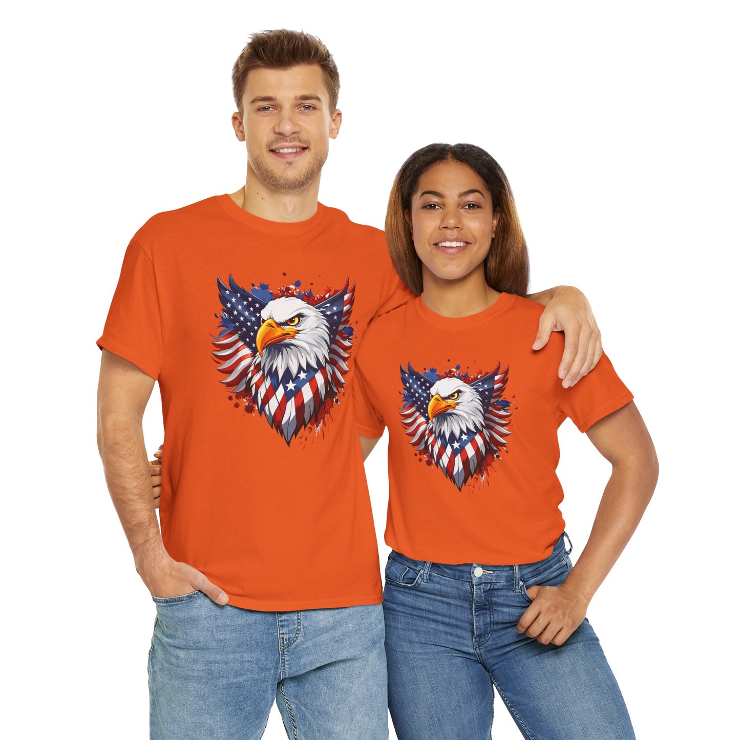 Princess Grace Patriotic Eagle Graphic Tee Unisex Heavy Cotton T-Shirt