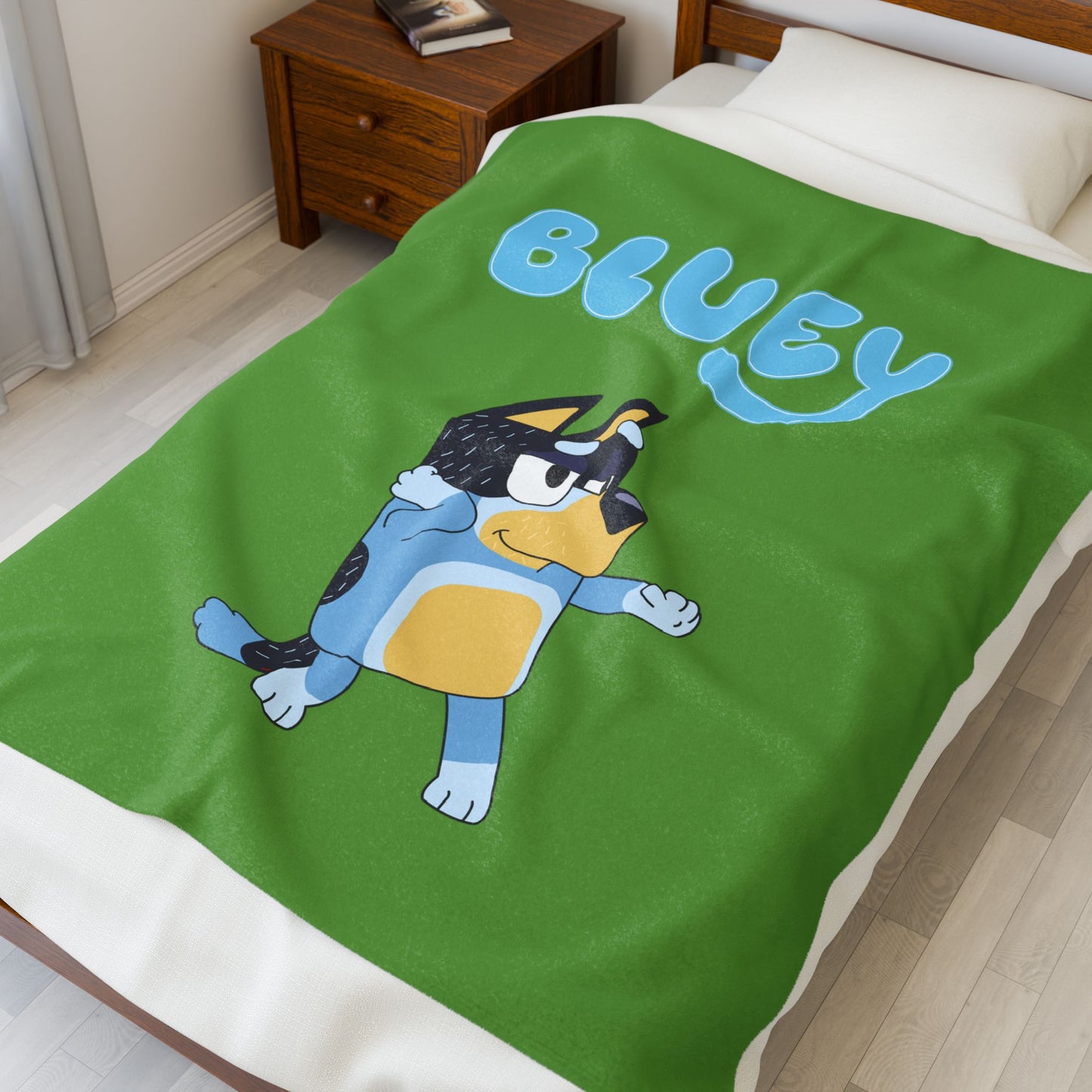 Princess Grace Bluey Velveteen Plush Blanket Cozy & Fun for Kids