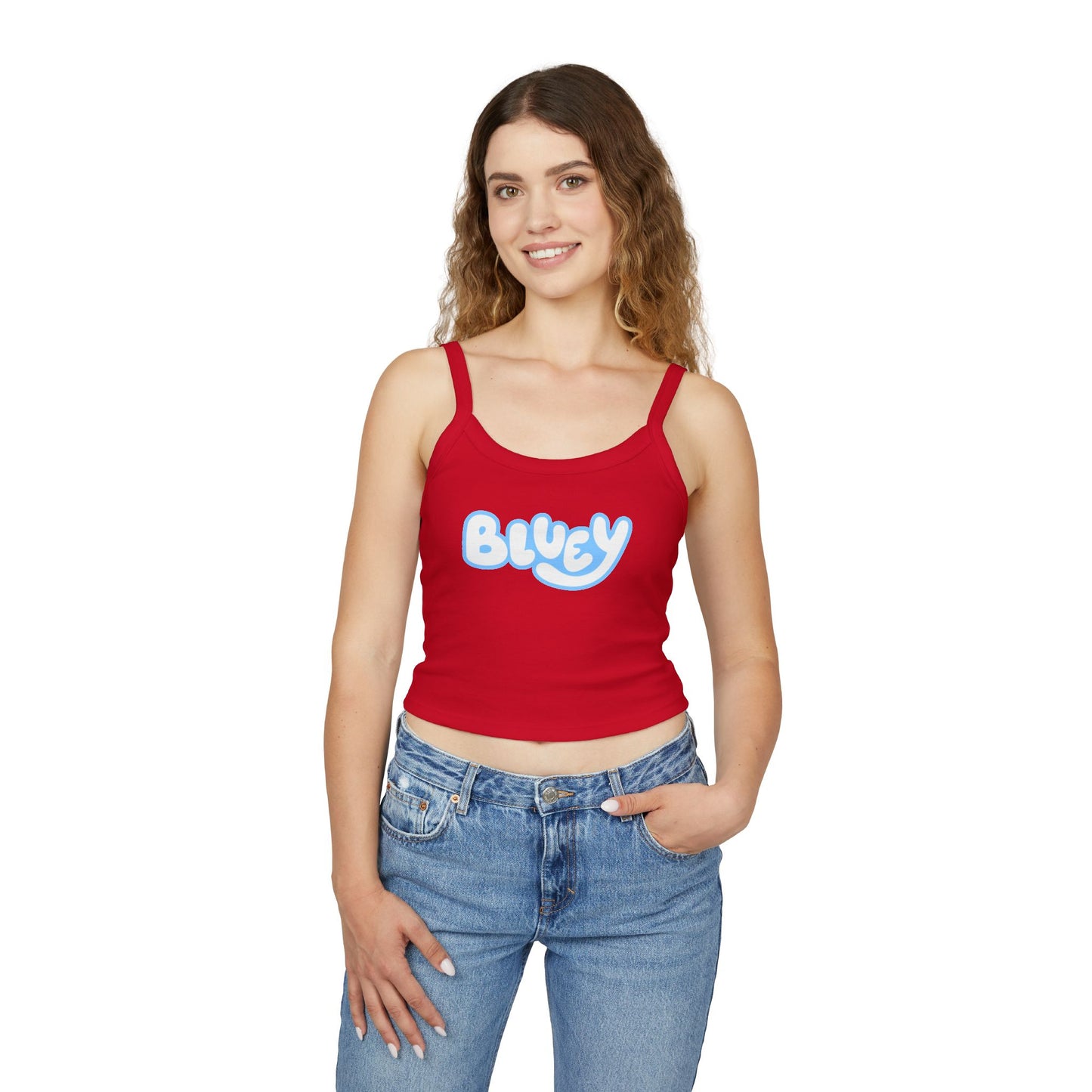 Princess Grace Bluey Spaghetti Strap Tank Top for Women Cute Cartoon Graphic