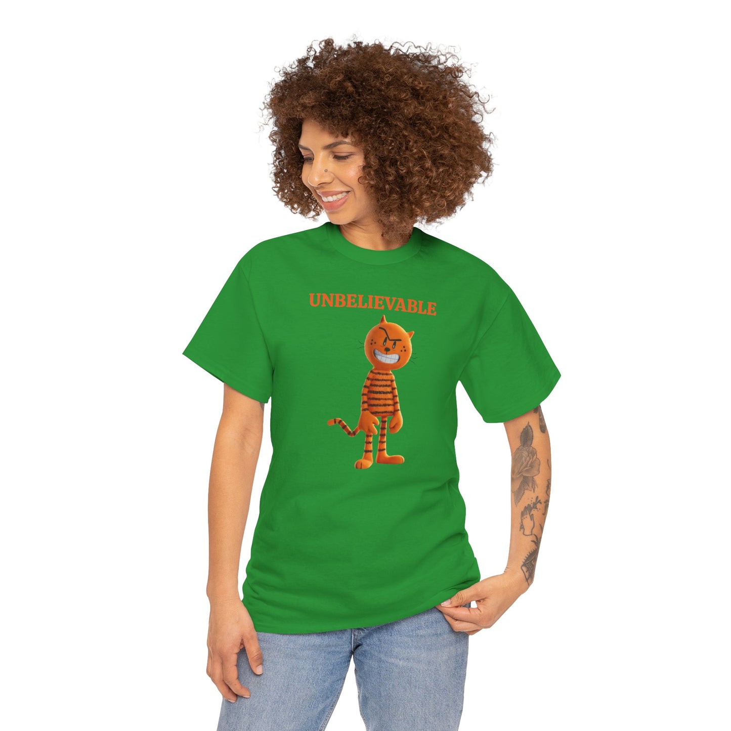 Princess Grace Unbelievable Cat Graphic Unisex Heavy Cotton Tee