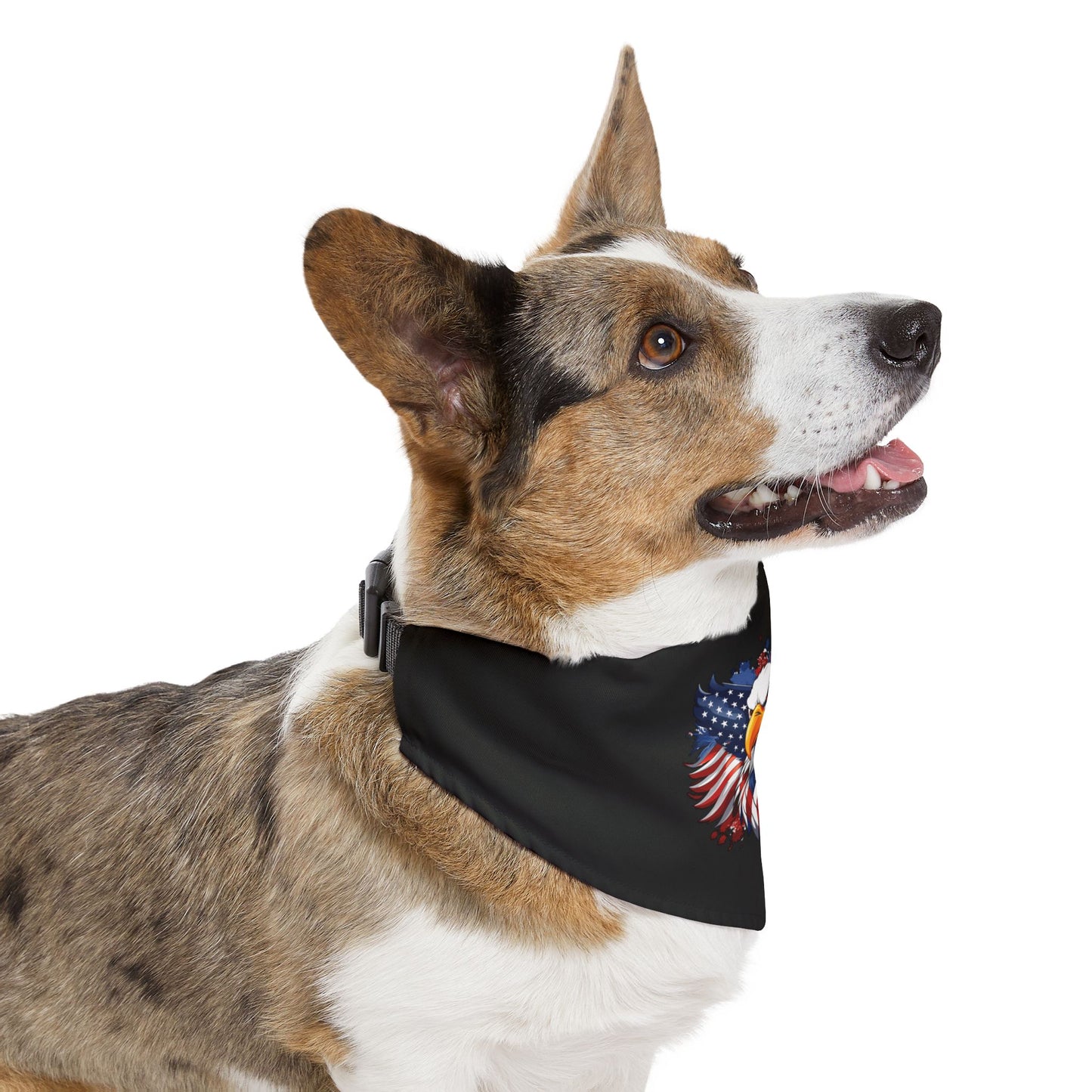 Princess Grace Patriotic Eagle Pet Bandana Collar American Flag Design for Dogs