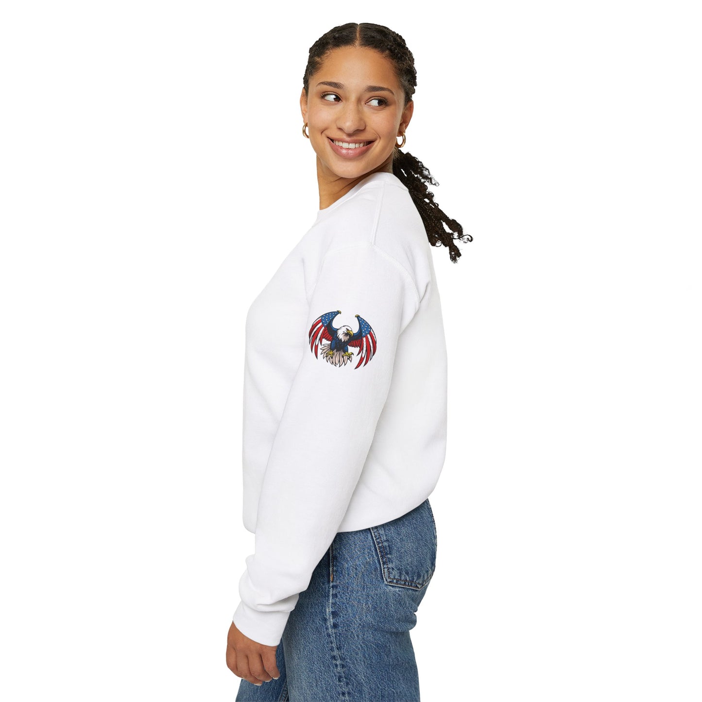 Princess Grace Patriotic Eagle Sweatshirt Unisex Heavy Blend Crewneck