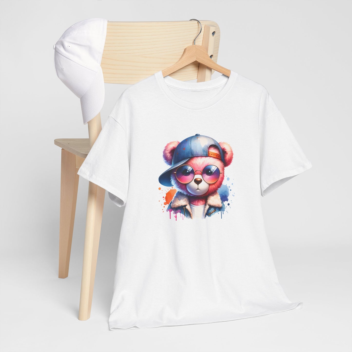Princess Grace Cool Bear Graphic Unisex Heavy Cotton Tee Trendy Streetwear T-Shirt