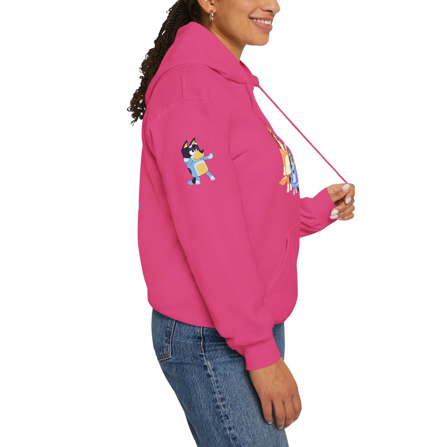 Princess Grace Bluey Fun Family Cartoon Hoodie - Unisex Heavy Blend with Playful Characters
