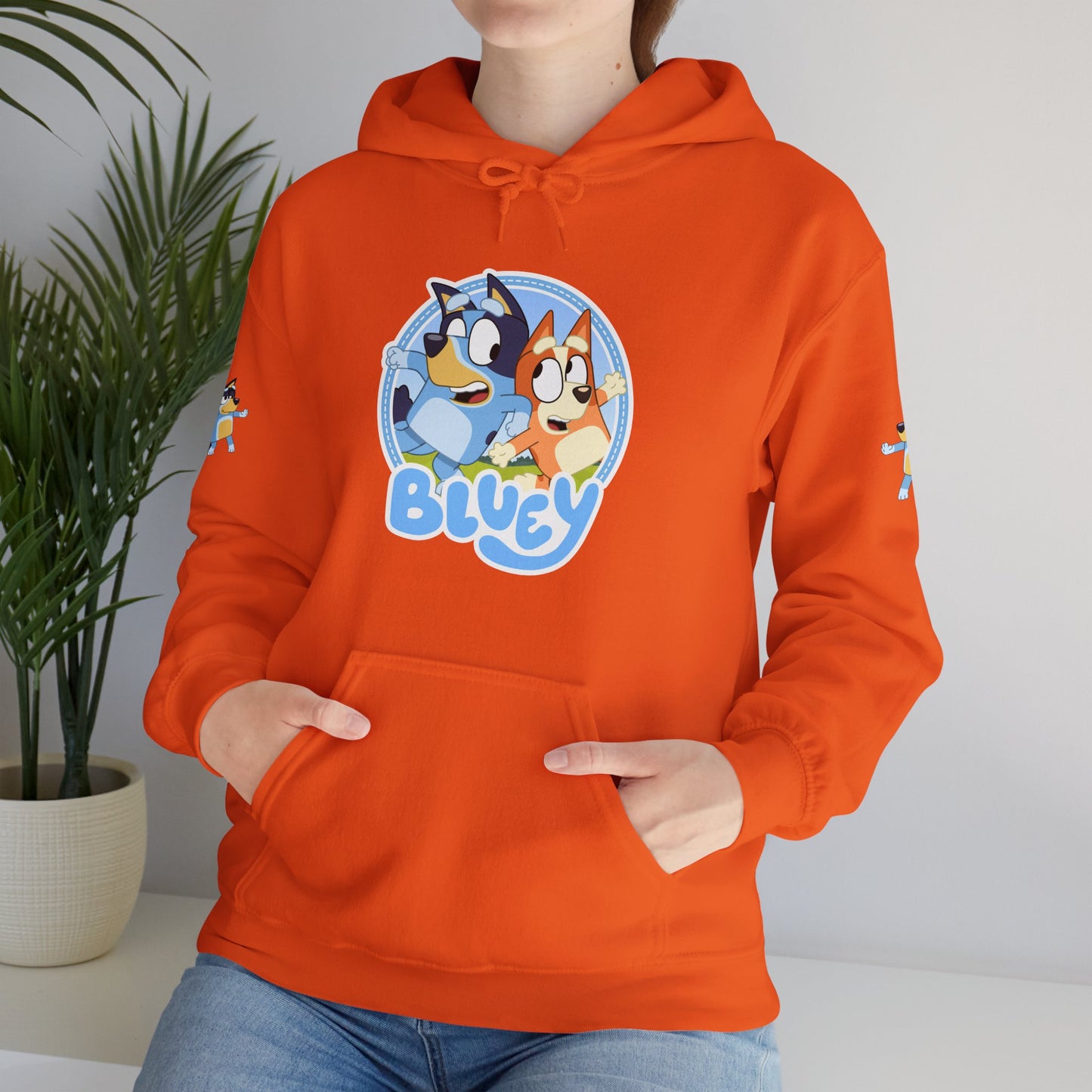 Princess Grace Bluey Unisex Heavy Blend Hoodie Cozy Cartoon Sweatshirt for Kids & Adults
