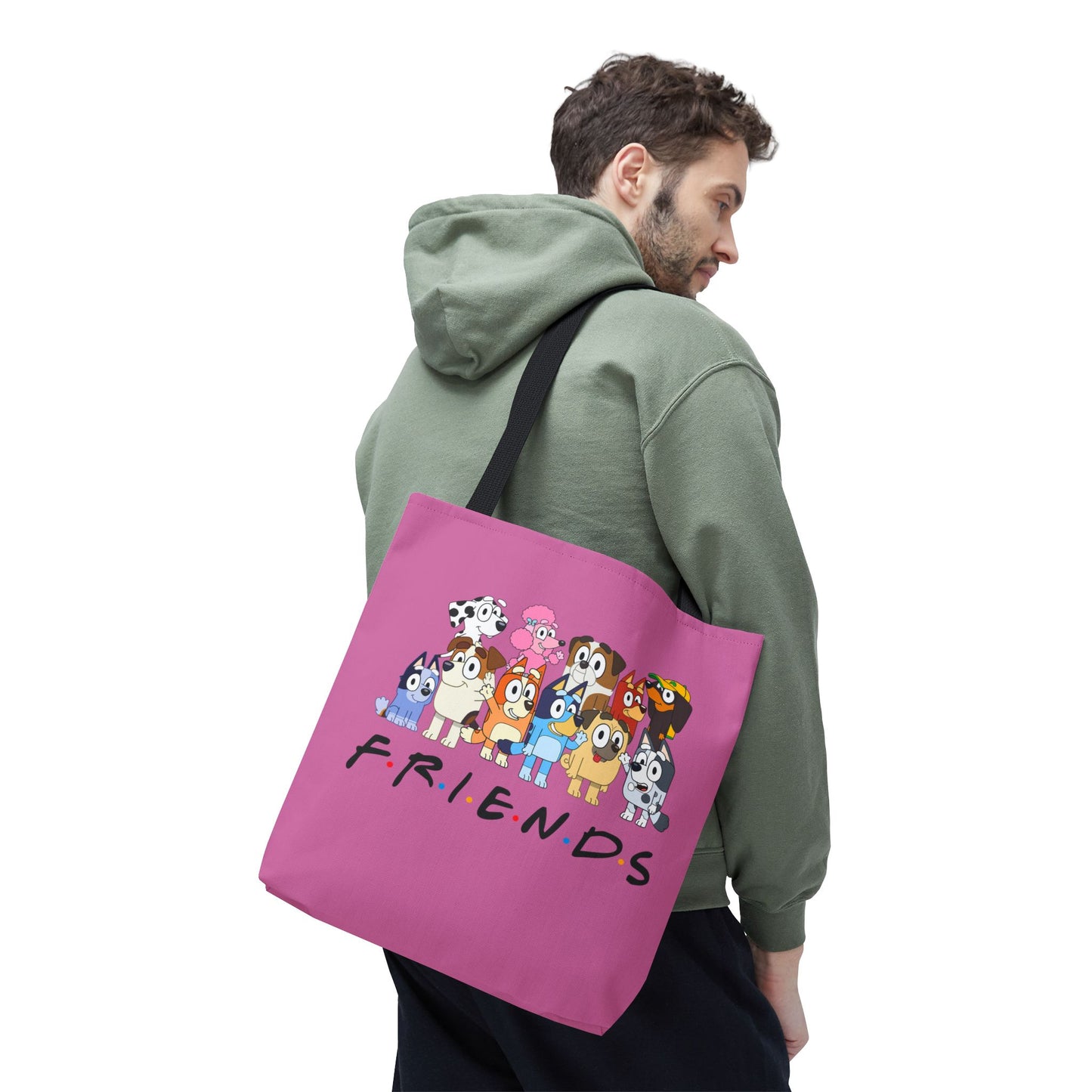 Princess Grace Bluey F.R.I.E.N.D.S Cartoon Tote Bag Fun & Playful Design for Animal Lovers