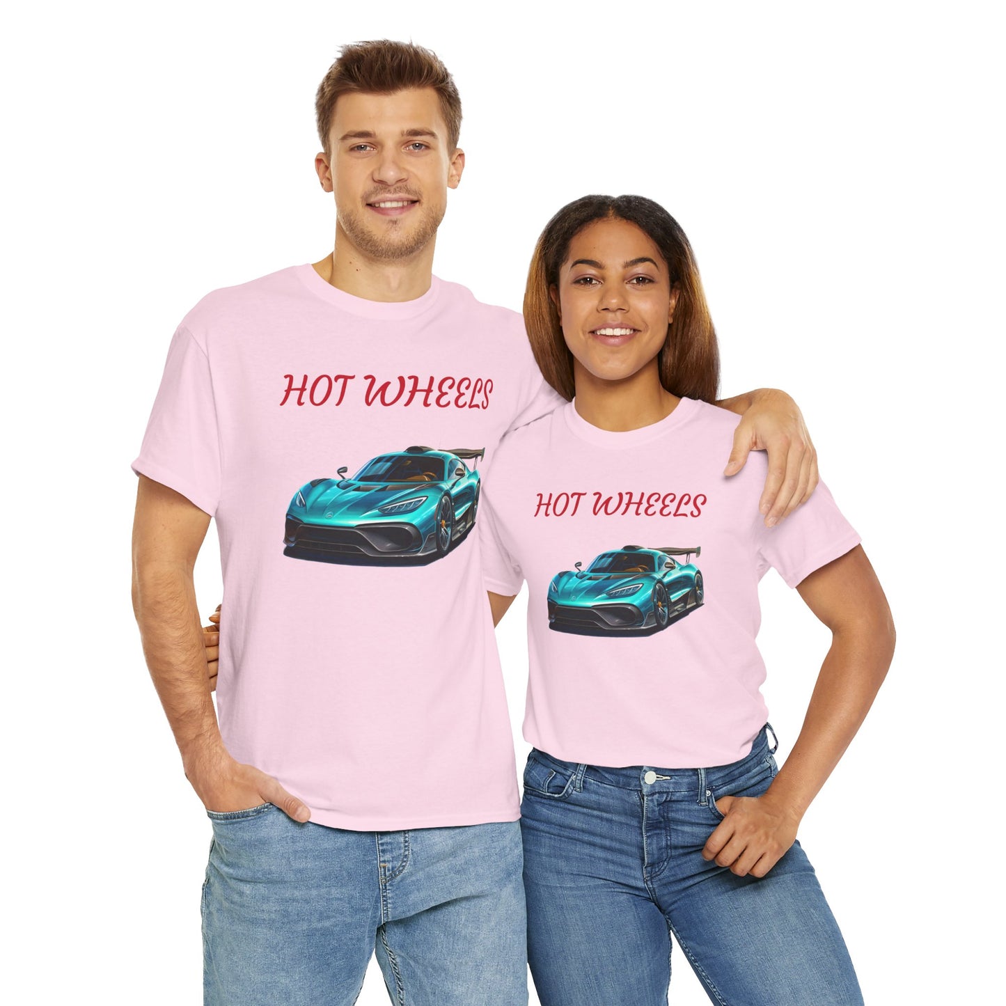 Princess Grace Hot Wheels Unisex Heavy Cotton Tee Cool Car Graphic T-Shirt for Automotive Enthusiasts