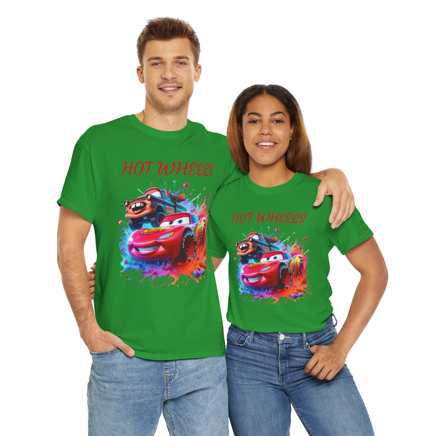 Princess Grace Cool Cars Unisex Heavy Cotton Tee Hot Wheels Graphic Tee for Kids and Adults