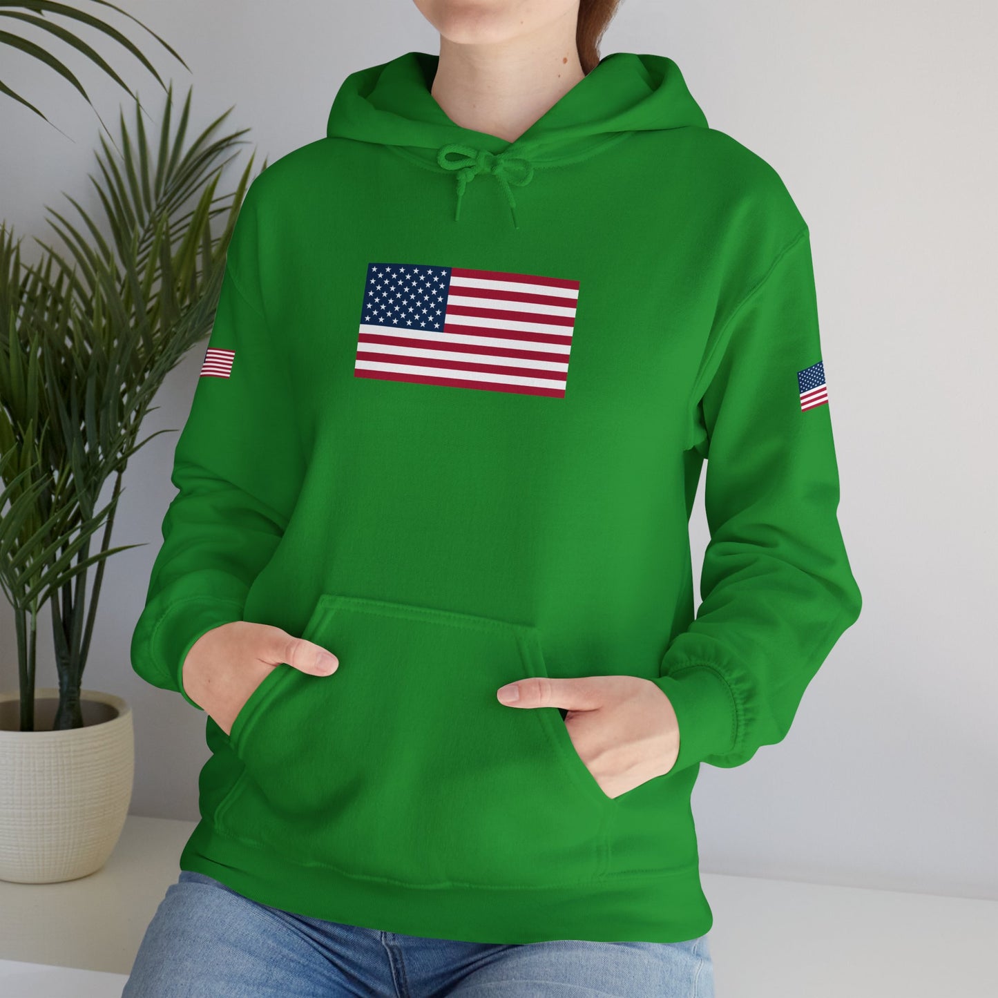 Princess Grace Patriotic American Flag Hoodie Unisex Heavy Blend Sweatshirt