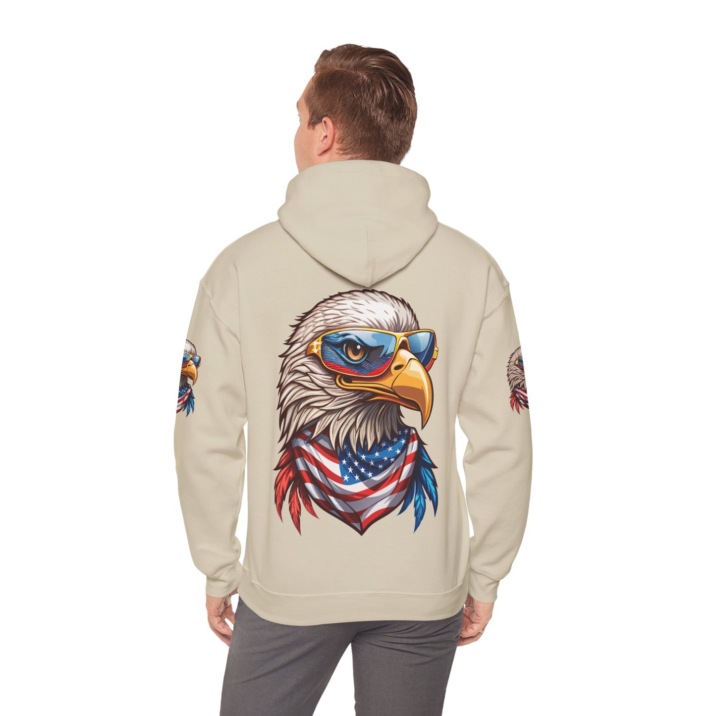 Princess Grace Patriotic American Eagle Hoodie Unisex Heavy Blend Sweatshirt
