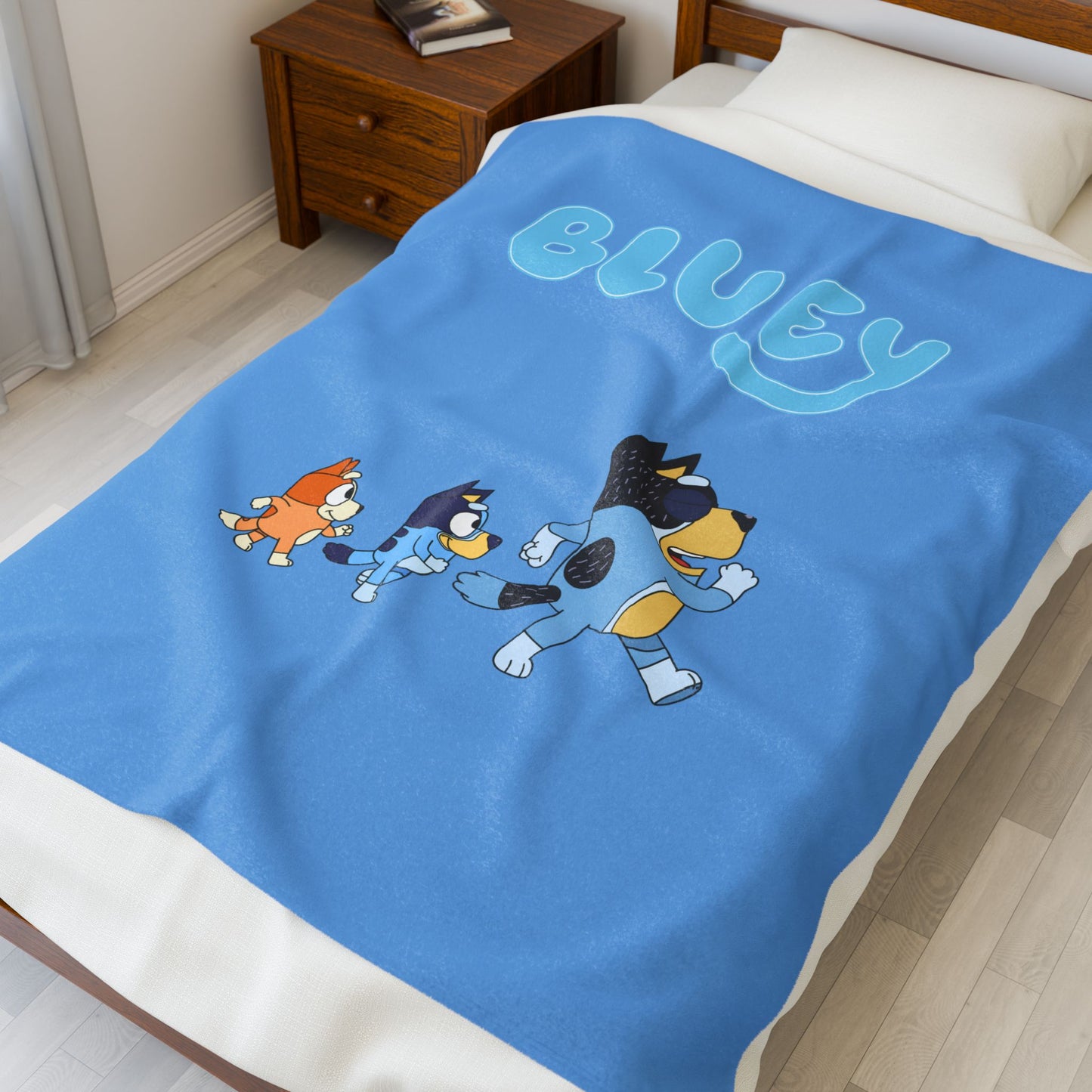 Princess Grace Cozy Bluey Velveteen Plush Blanket for Kids