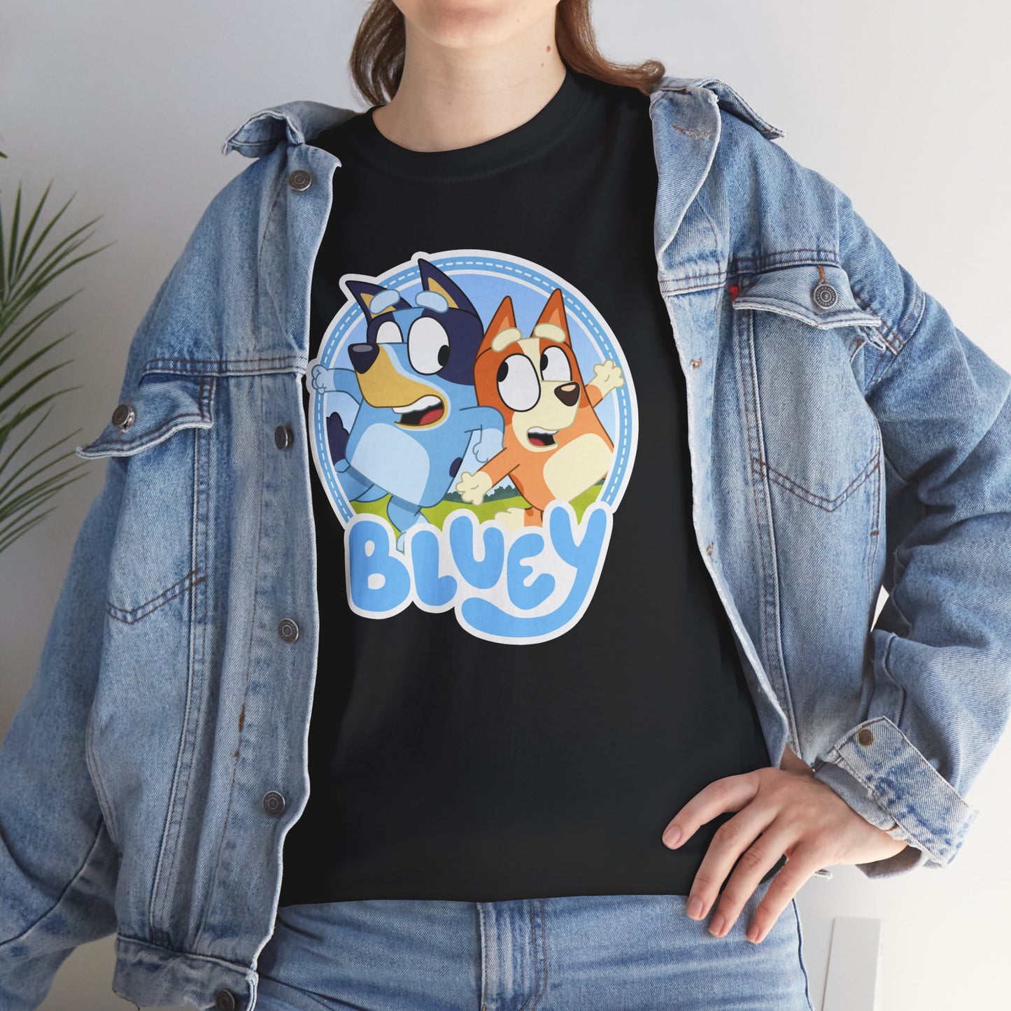 Princess Grace Bluey Fun Unisex Heavy Cotton Tee Perfect Gift for Kids and Cartoon Lovers