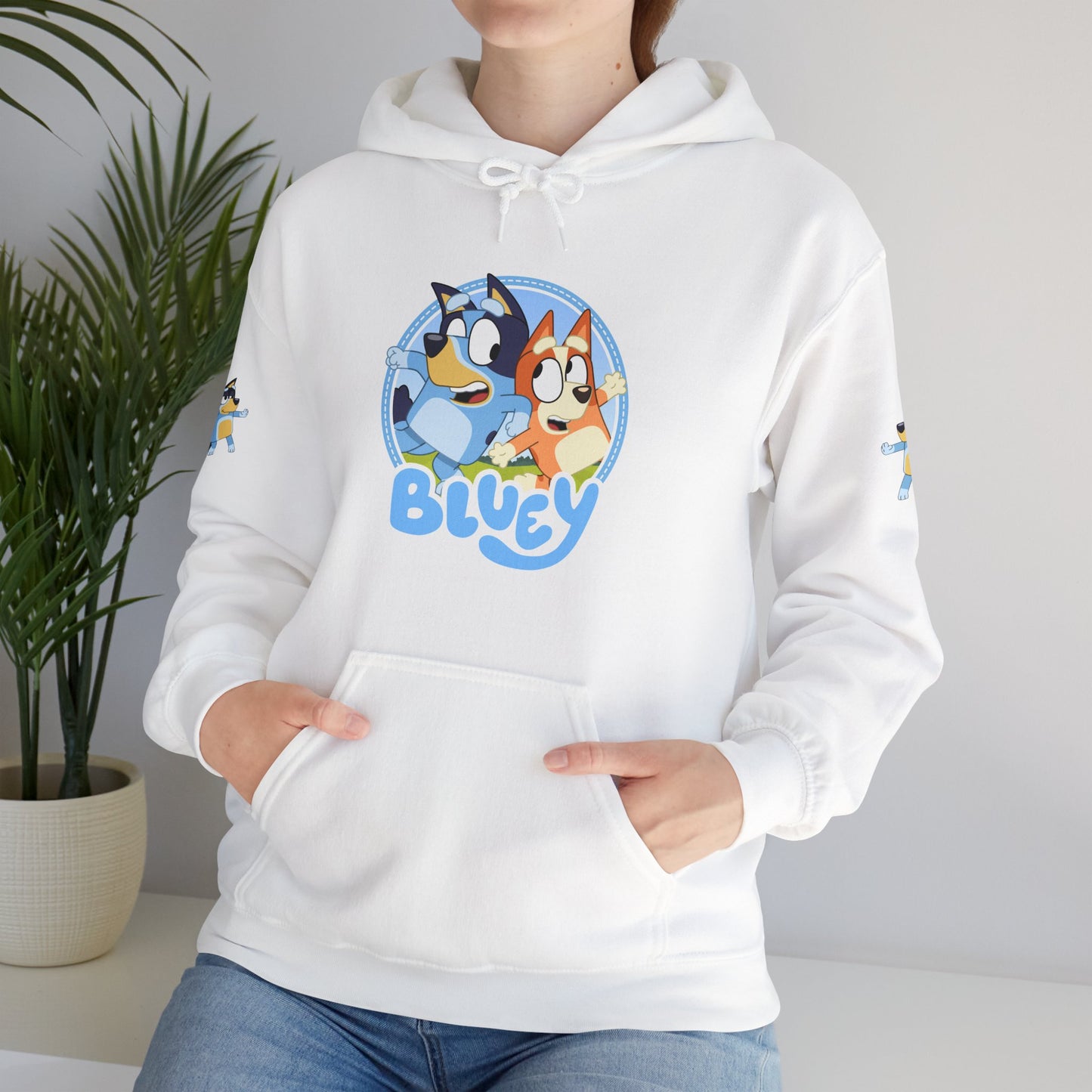 Princess Grace Bluey Unisex Heavy Blend Hoodie Cozy Cartoon Sweatshirt for Kids & Adults