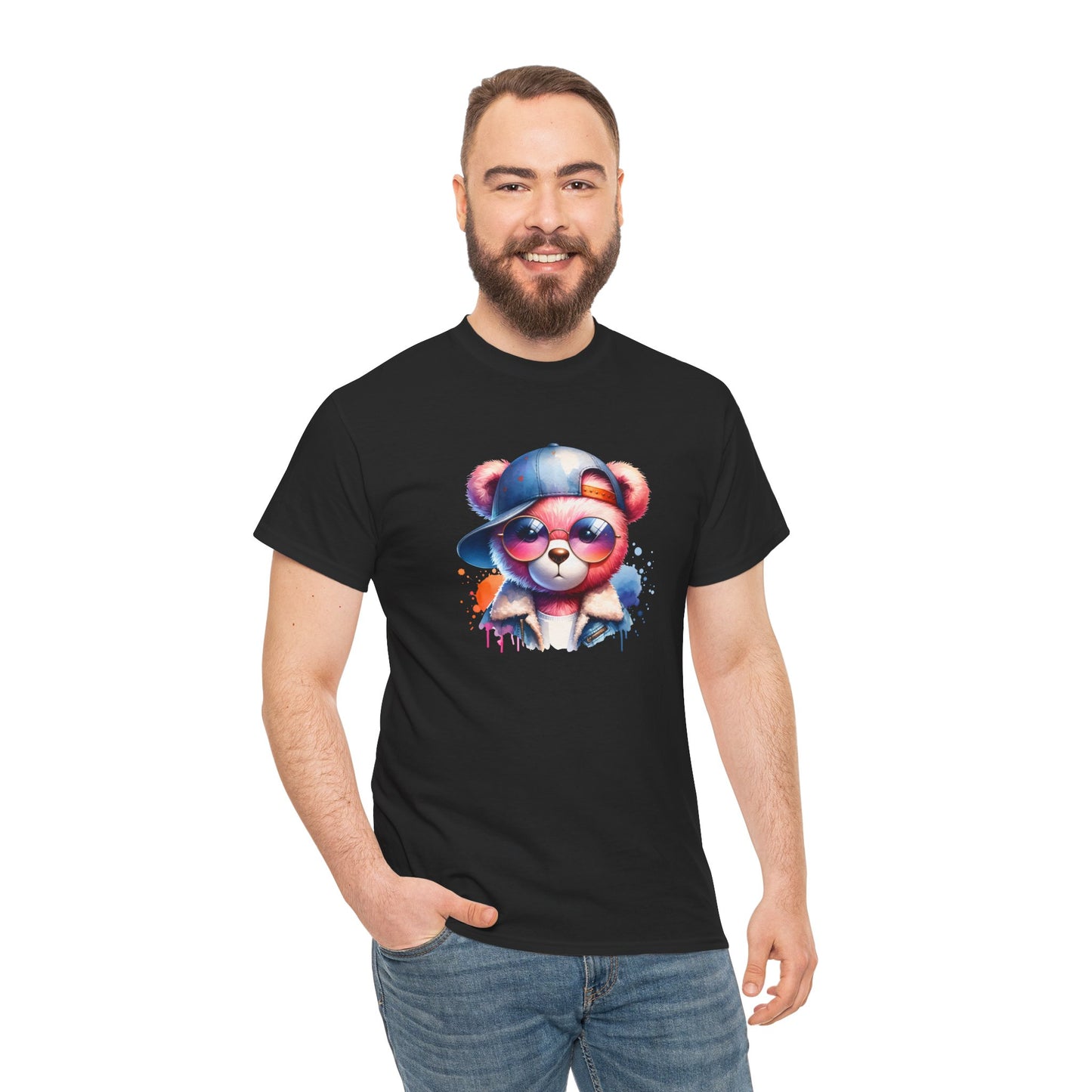 Princess Grace Cool Bear Graphic Unisex Heavy Cotton Tee Trendy Streetwear T-Shirt