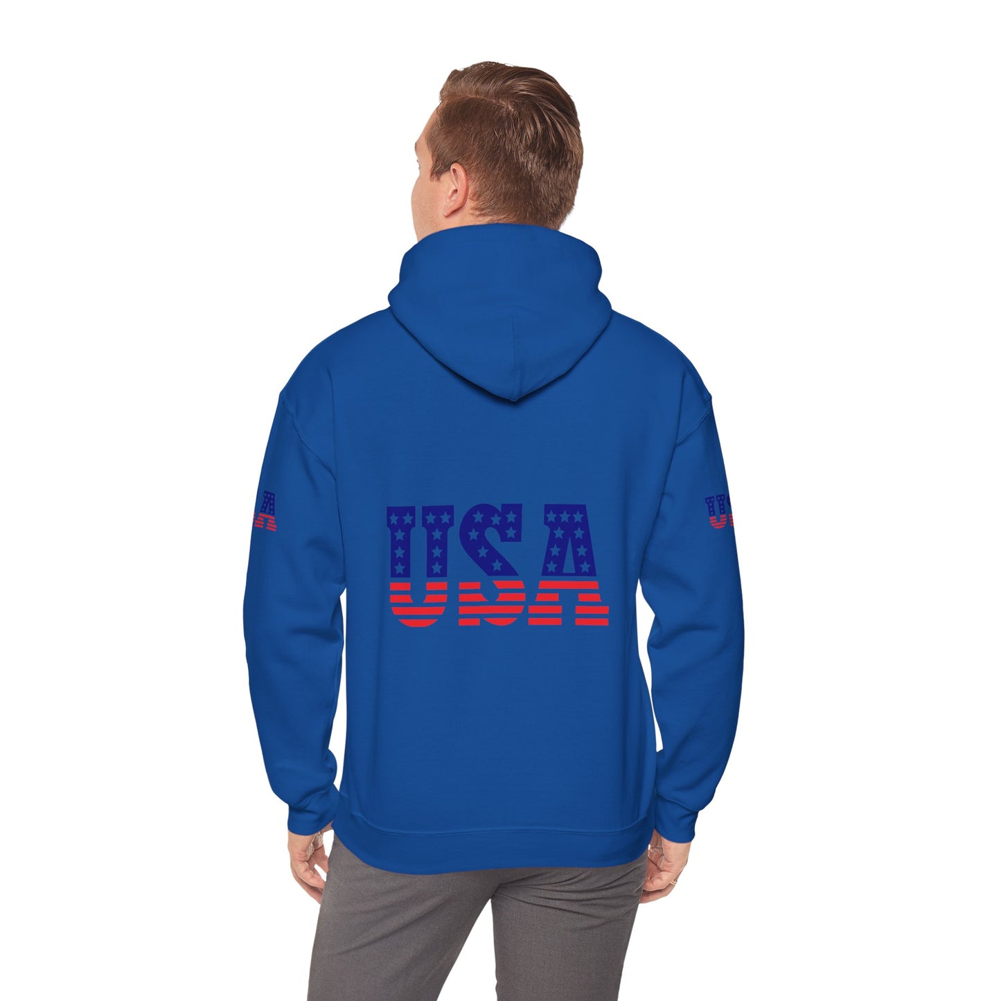 Princess Grace USA Proud Unisex Heavy Blend Hooded Sweatshirt Patriotic Eagle Design