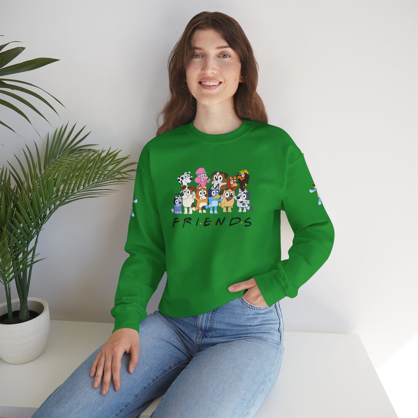Princess Grace Bluey Friends Inspired Unisex Heavy Blend Crewneck Sweatshirt Cozy Cartoon Vibes