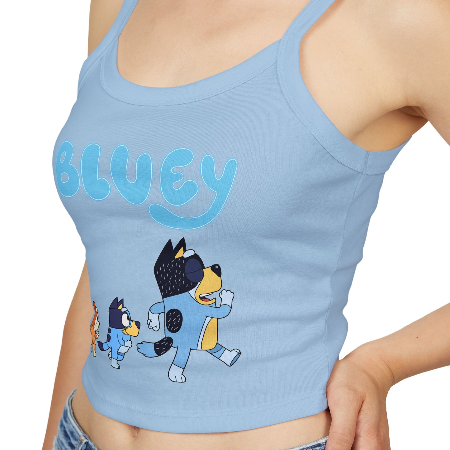 Princess Grace Bluey Themed Women's Spaghetti Strap Tank Top Playful & Fun