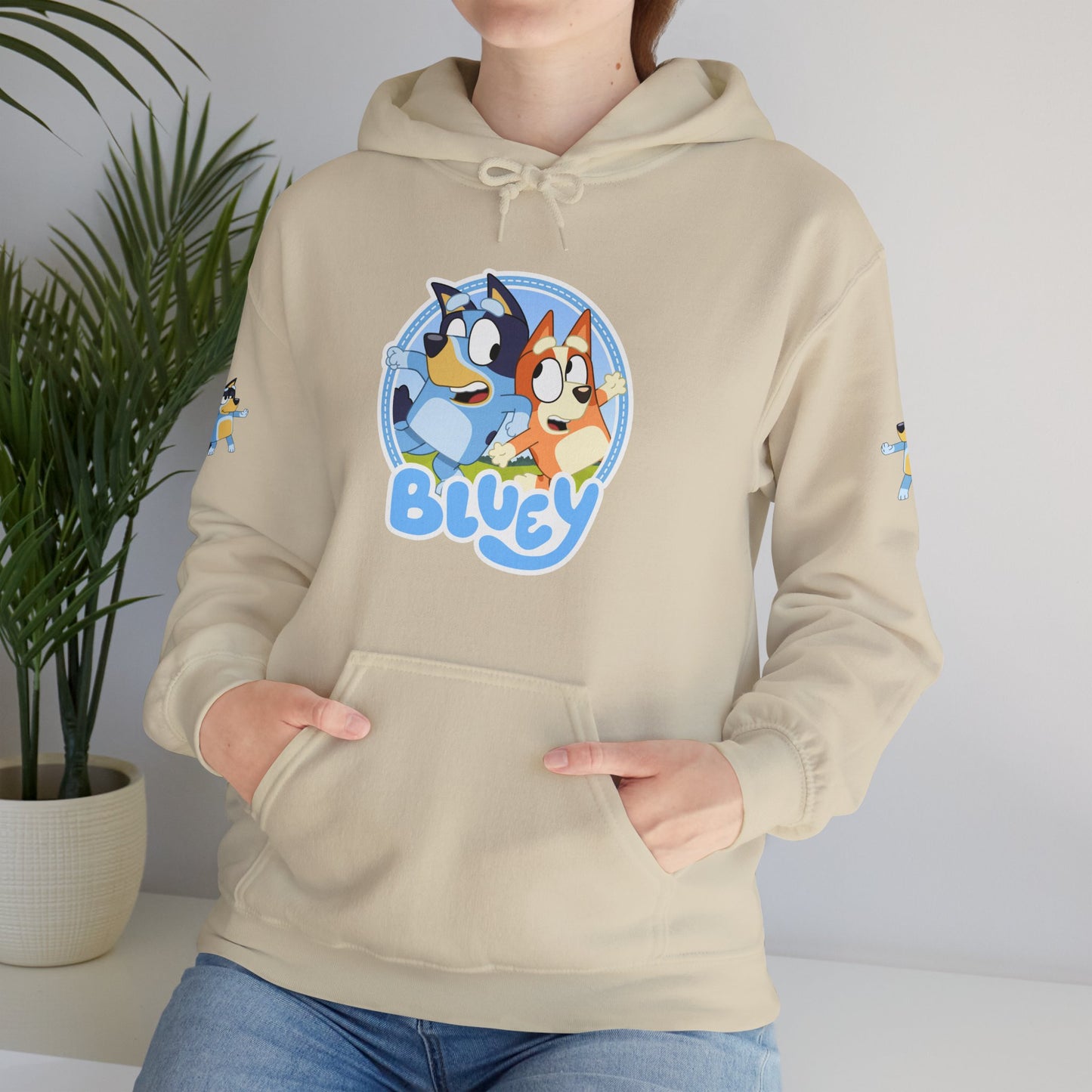 Princess Grace Bluey Unisex Heavy Blend Hoodie Cozy Cartoon Sweatshirt for Kids & Adults