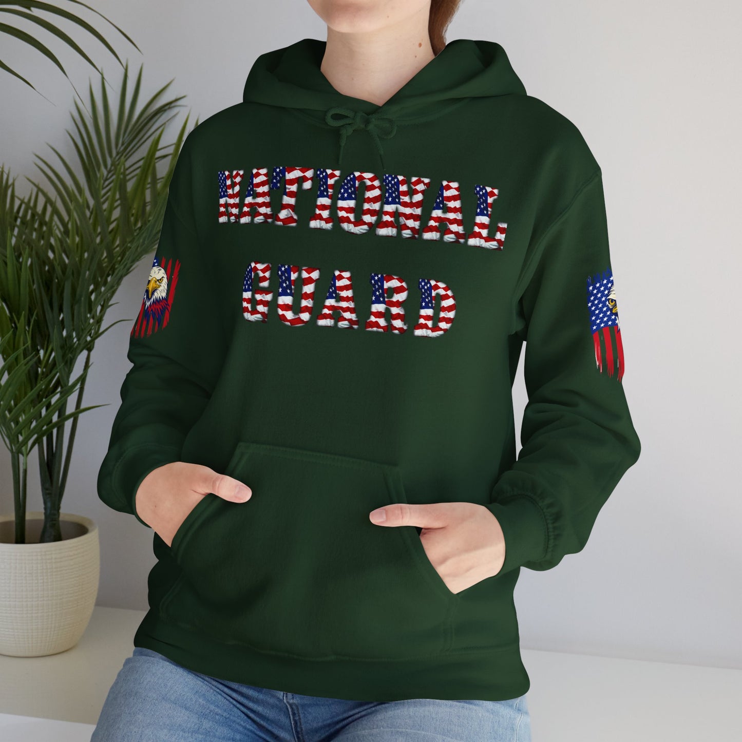 Princess Grace National Guard Patriotic Hoodie Unisex Heavy Blend Sweatshirt