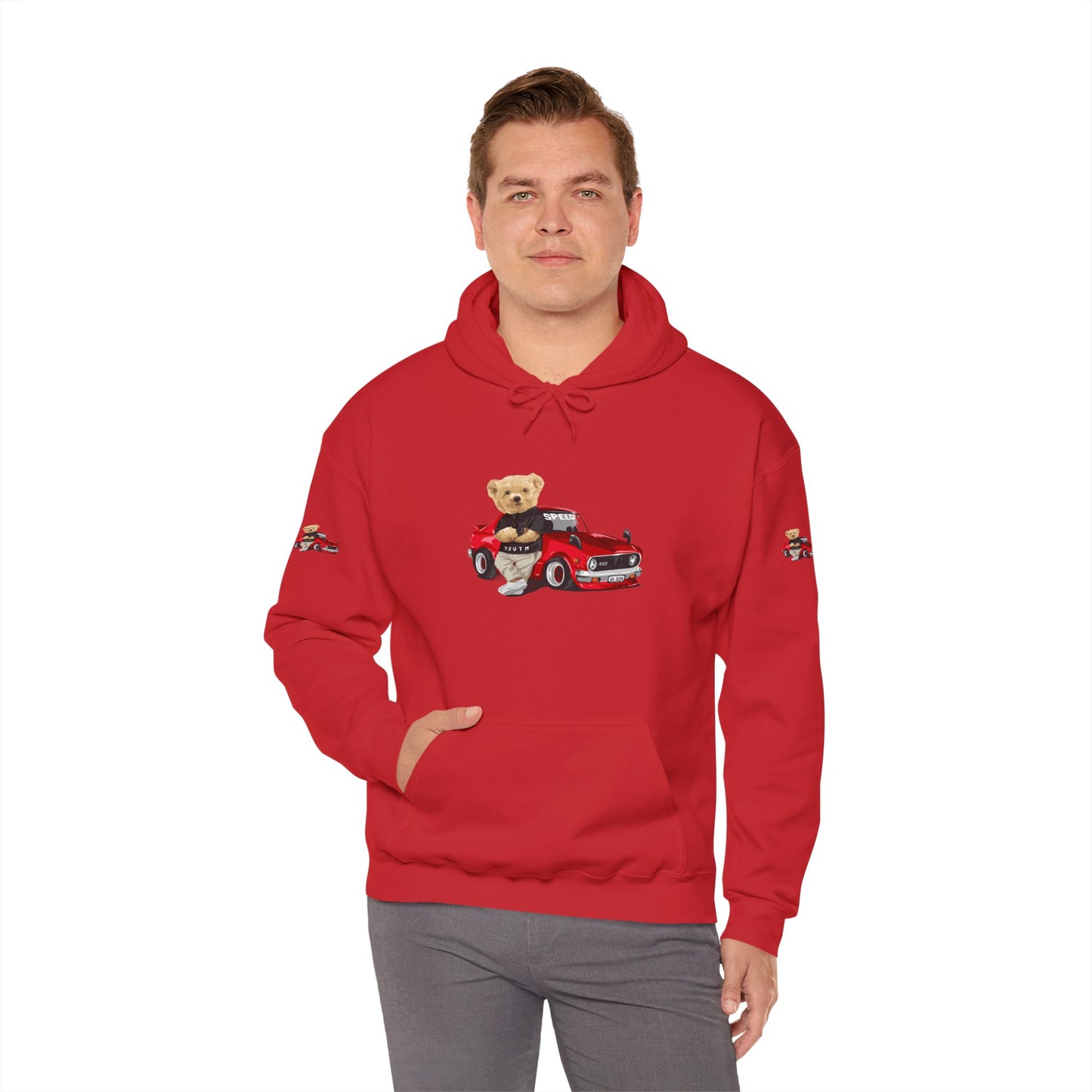Princess Grace Vintage Bear Car Hoodie Fun Unisex Sweatshirt for Auto Lovers