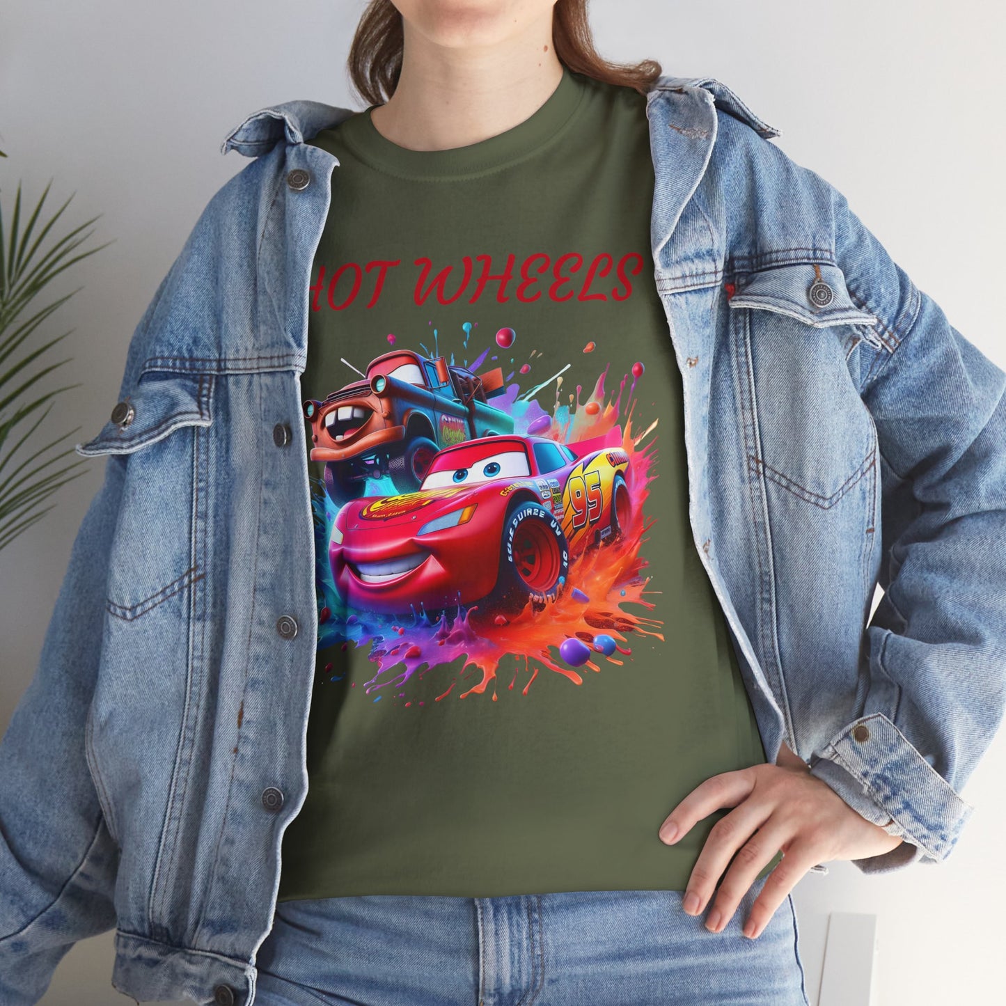 Princess Grace Cool Cars Unisex Heavy Cotton Tee Hot Wheels Graphic Tee for Kids and Adults