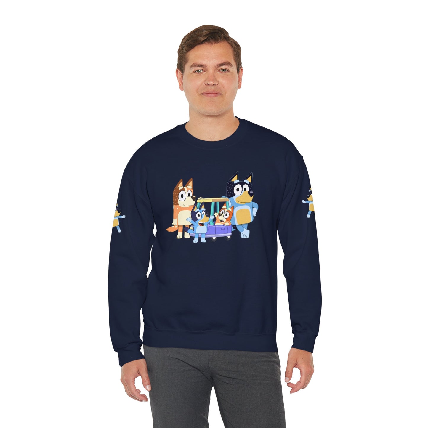 Princess Grace Bluey Cozy Cartoon Crewneck Sweatshirt for Kids and Families Perfect for Playtime and Pajama Days