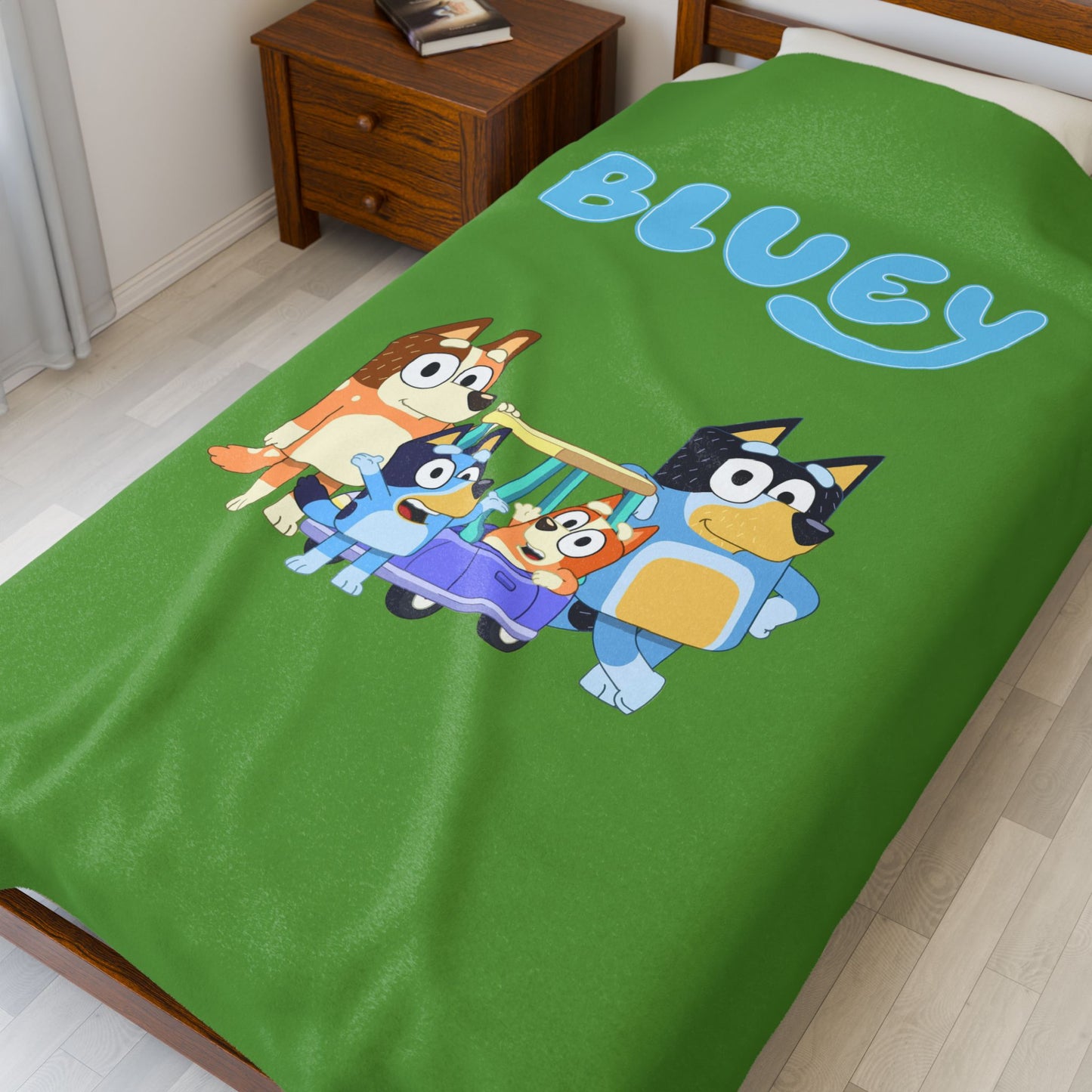 Princess Grace Bluey Velveteen Plush Blanket Soft & Cozy Kids Throw