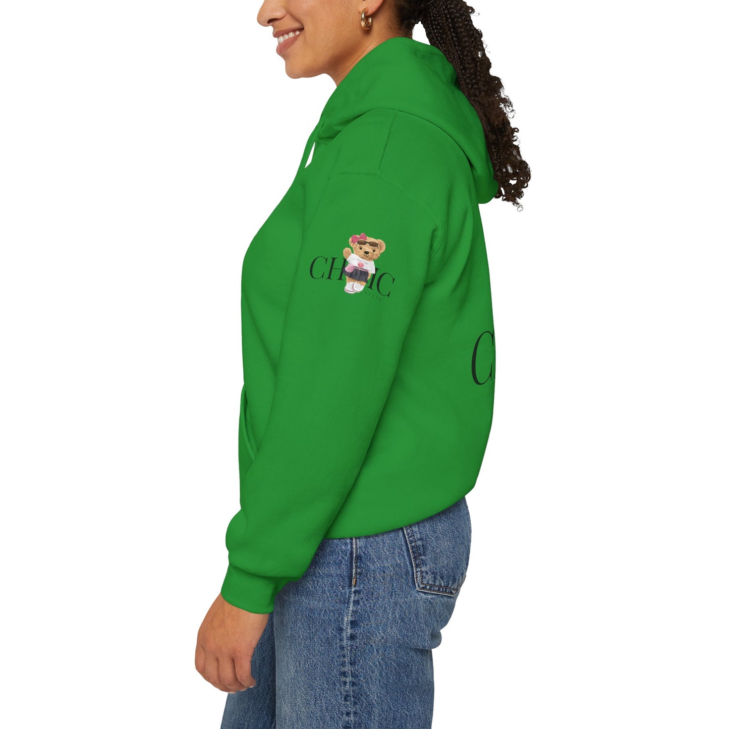 Princess Grace Chic Style Bear Unisex Hooded Sweatshirt Cute and Cozy Fashion