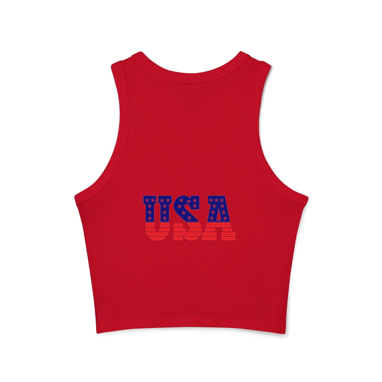 Princess Grace Patriotic Eagle Racer Tank Top USA Flag Design for Women